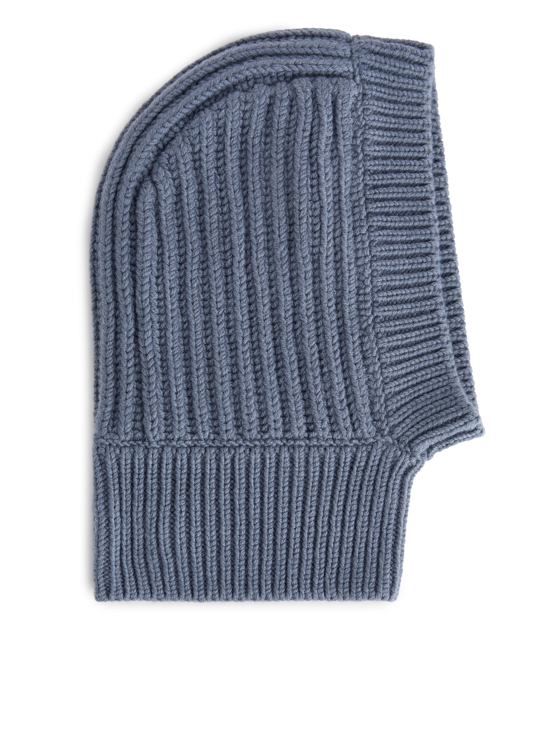 Rippstrick-Balaclava aus Wolle - Taubenblau - Damen - StillMedia/DescriptiveStillLife - 1