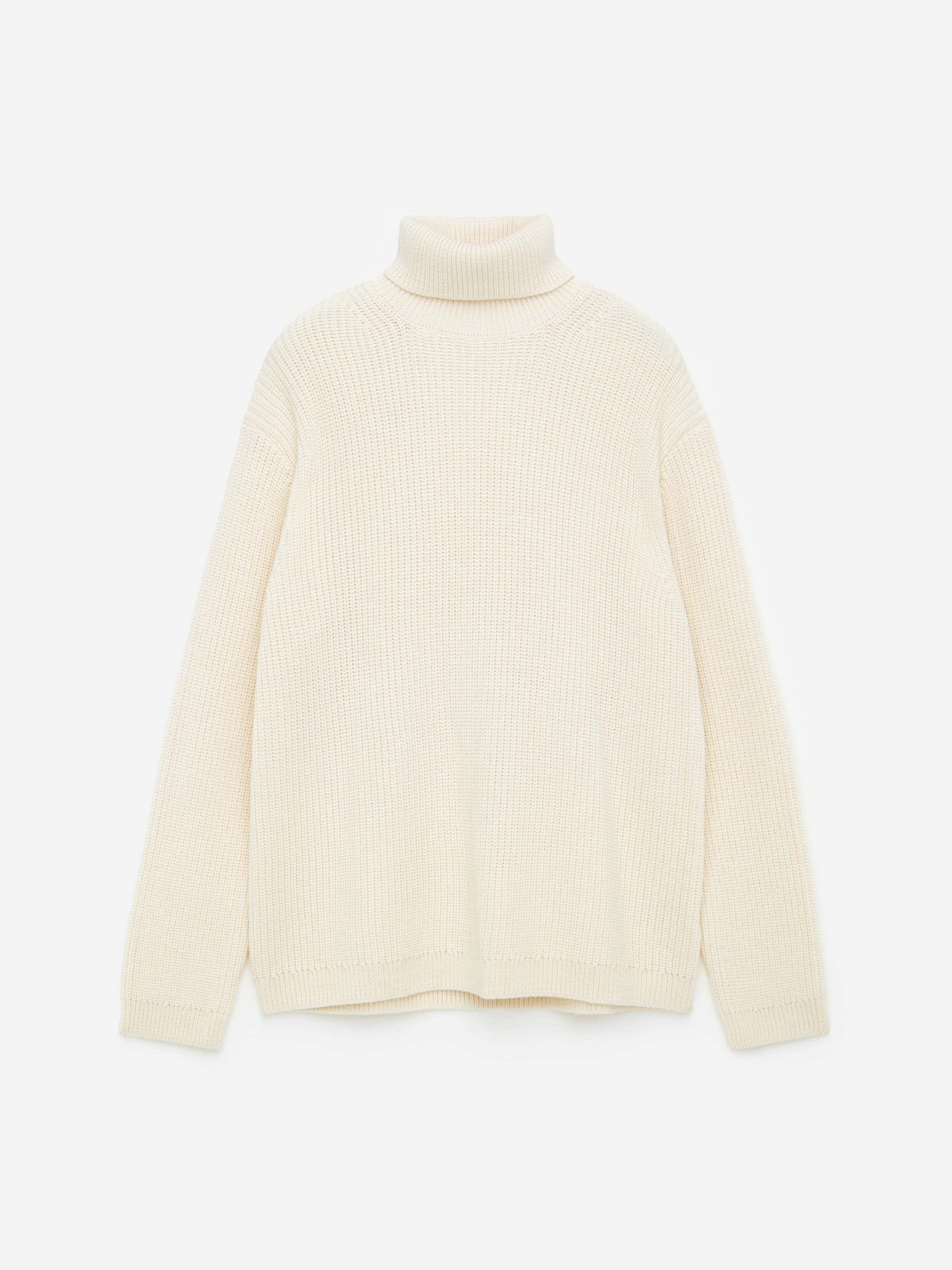 Visa större bild: Polotröja i ull - Off-white - HERR | H&M SE 1