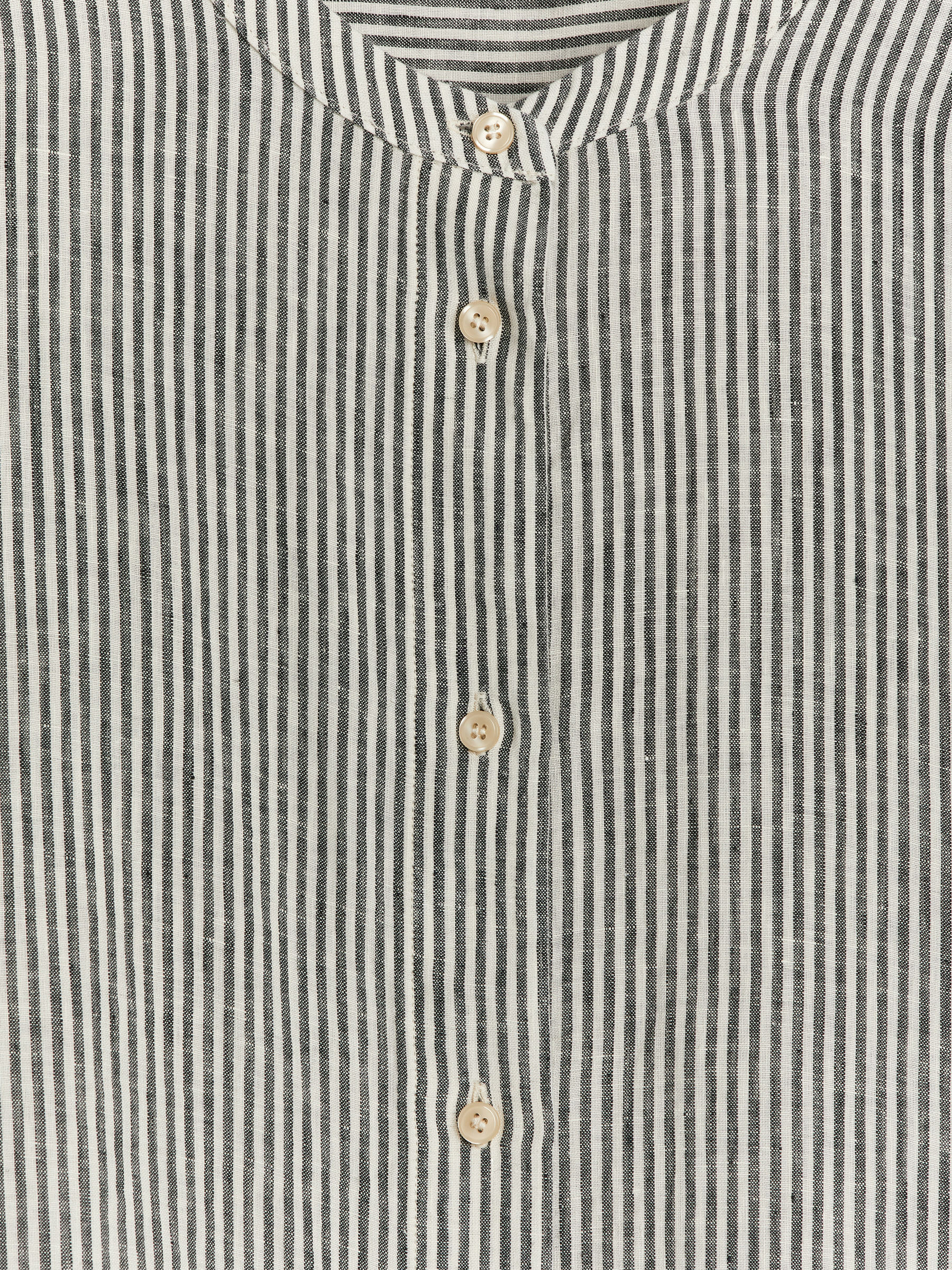 Lockeres Leinenhemd - Schwarz/Weiß - Relaxed Fit - Damen - StillMedia/DescriptiveDetail - 1