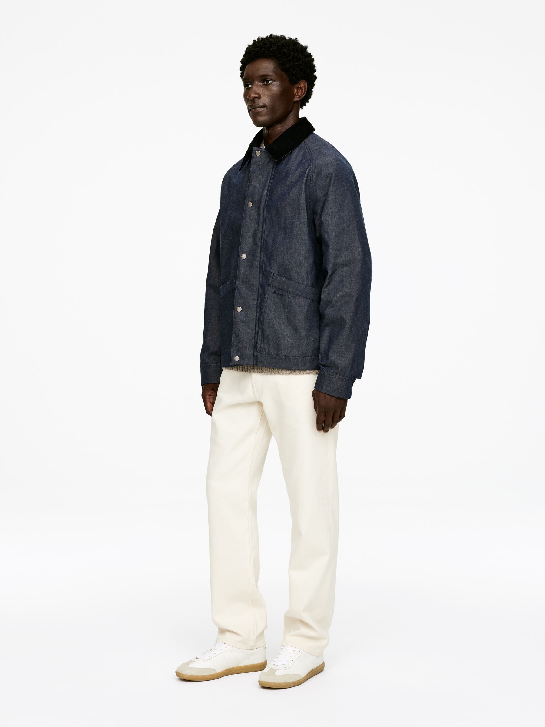 Chaqueta denim encerada en seco ARKET and Barbour - Azul - Corte estándar - Men - StillMedia/Lookbook - 9