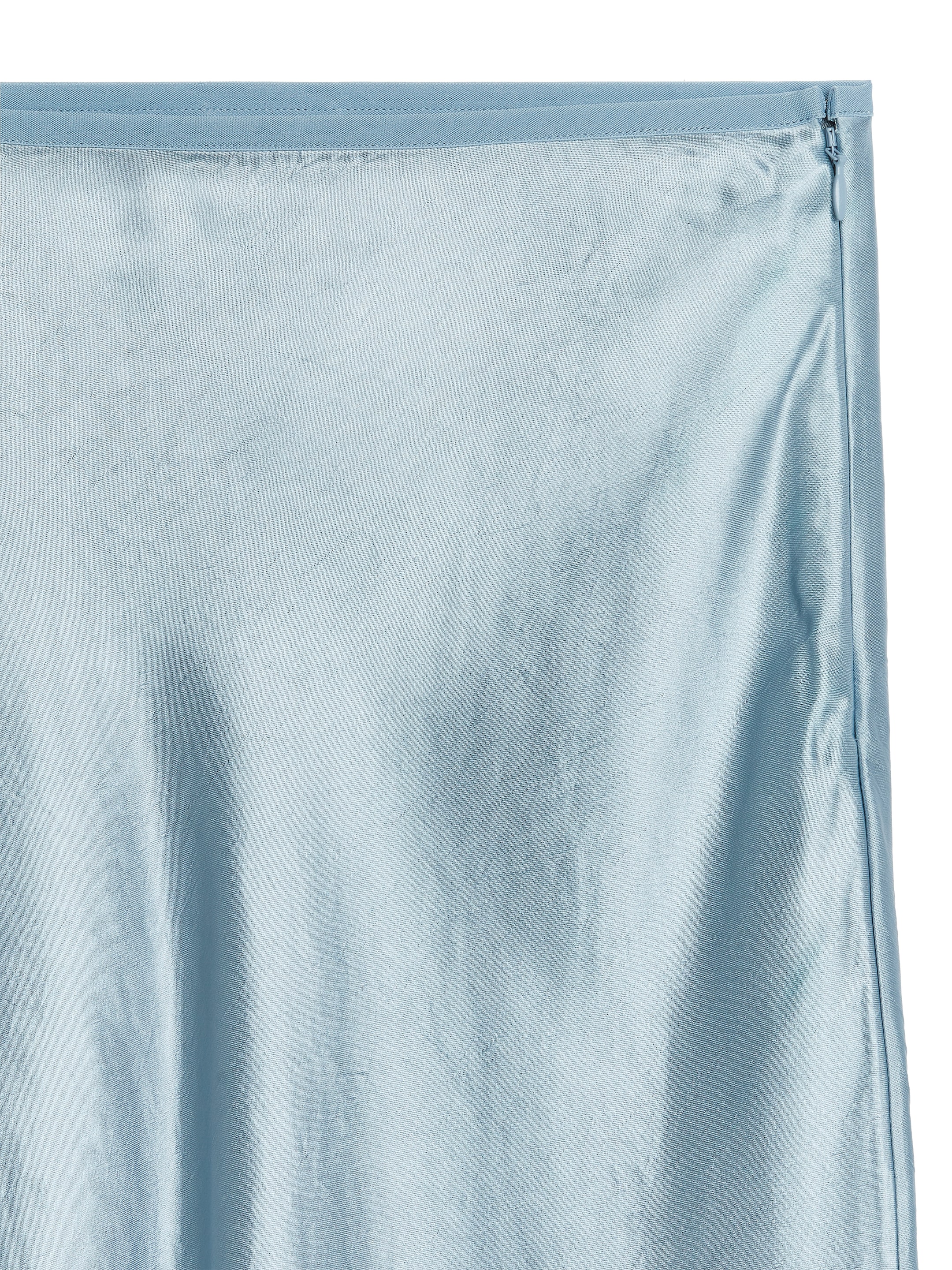 Gonna in raso con taglio di sbieco - Azzurro - Regular fit - Women - StillMedia/DescriptiveDetail - 2