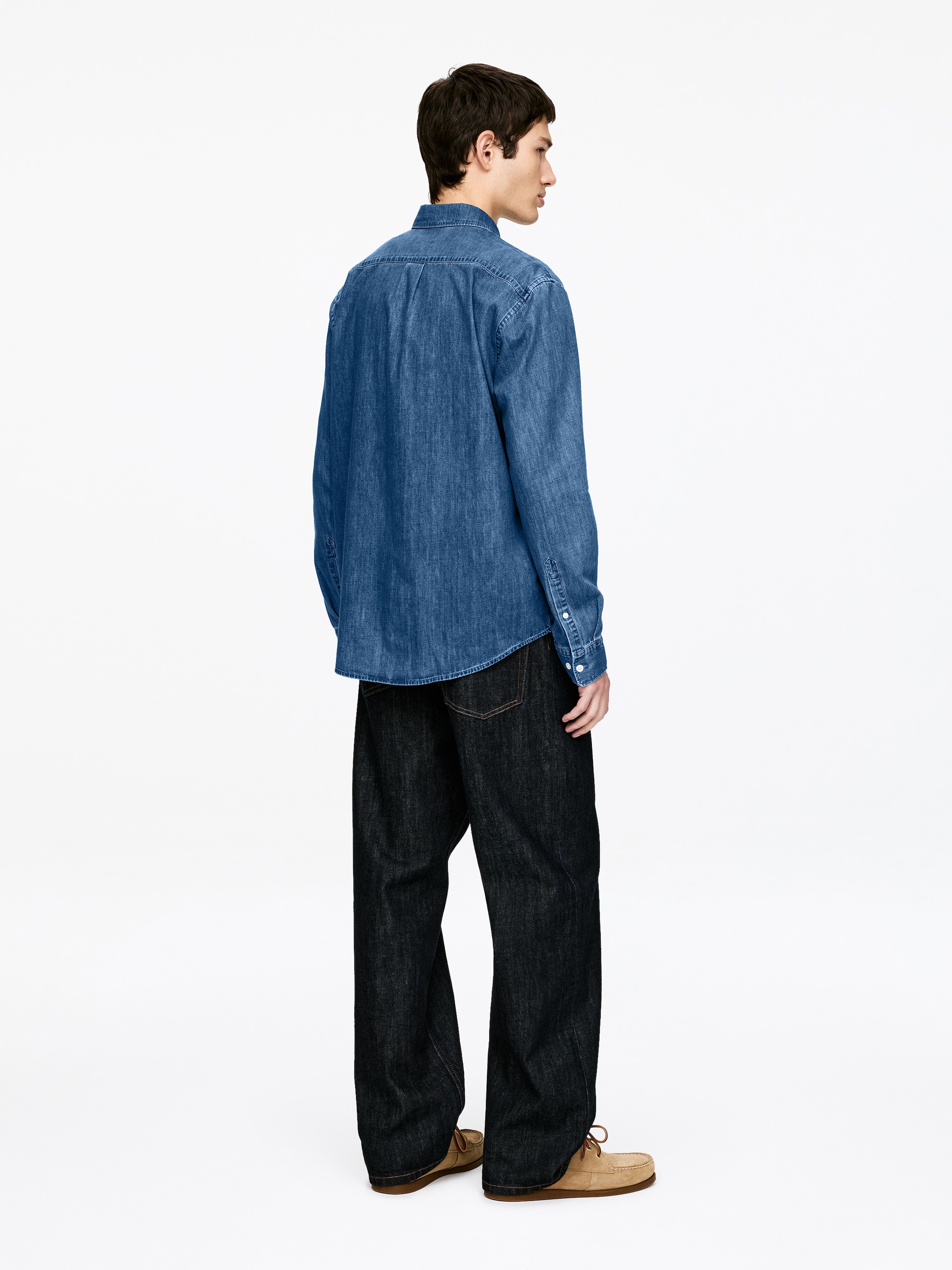 Regular Denim Shirt - Washed Blue - Regular fit - Men - StillMedia/Lookbook - 29