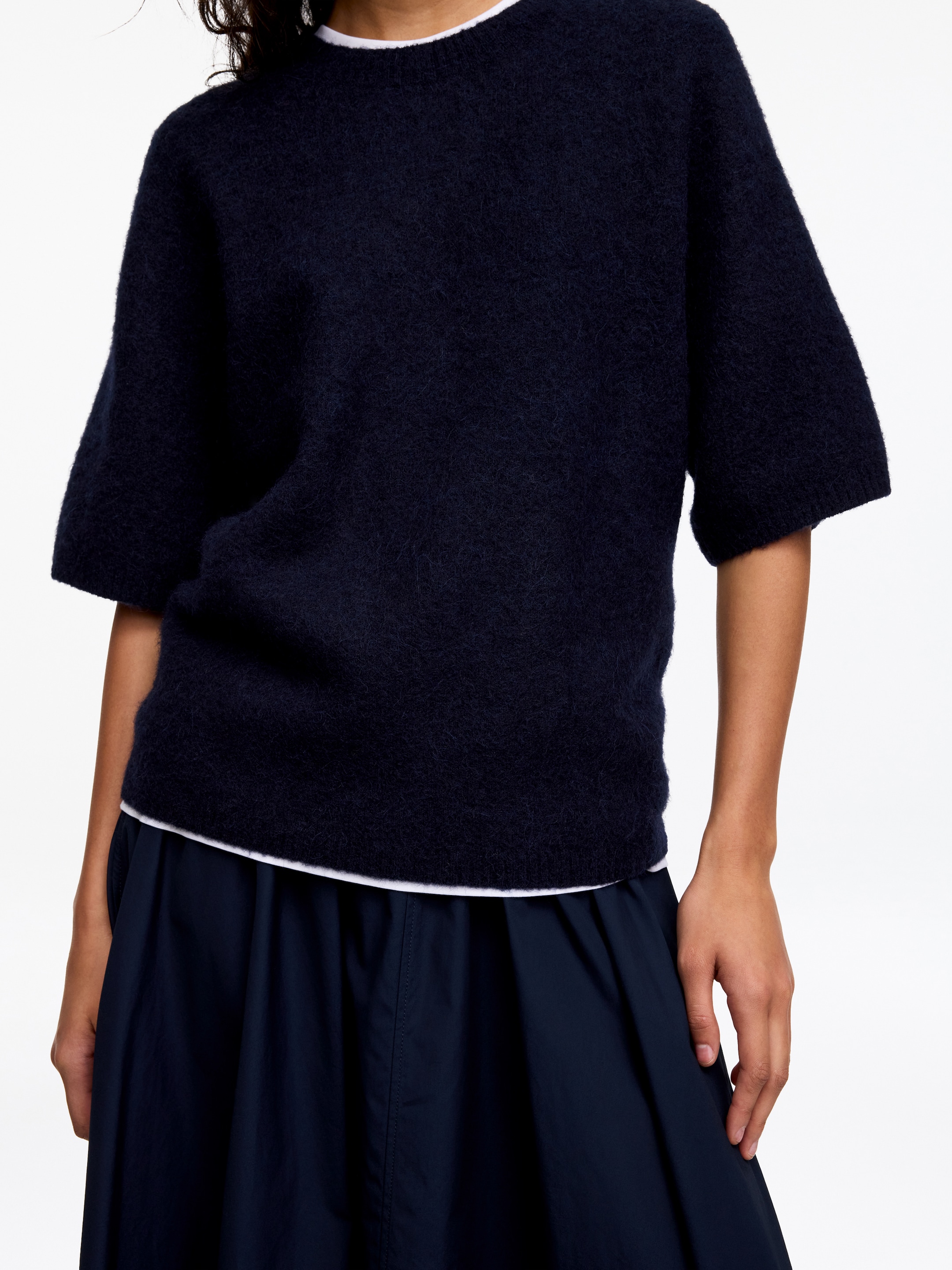 Alpaca-Wool Blend Jumper - Dark Blue - Loose fit - women - StillMedia/Lookbook - 6