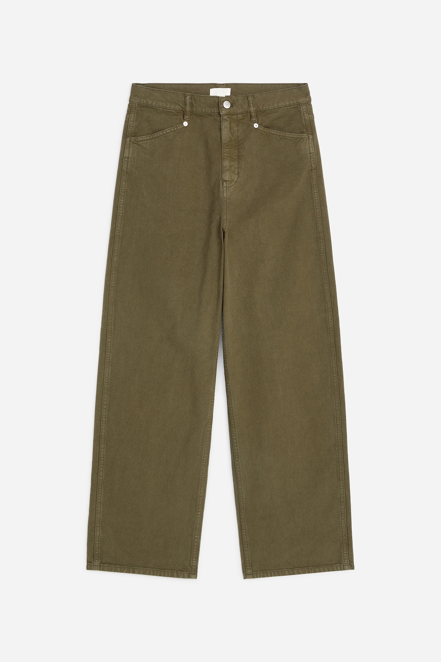 Utility broek van katoenen canvas - Kakigroen