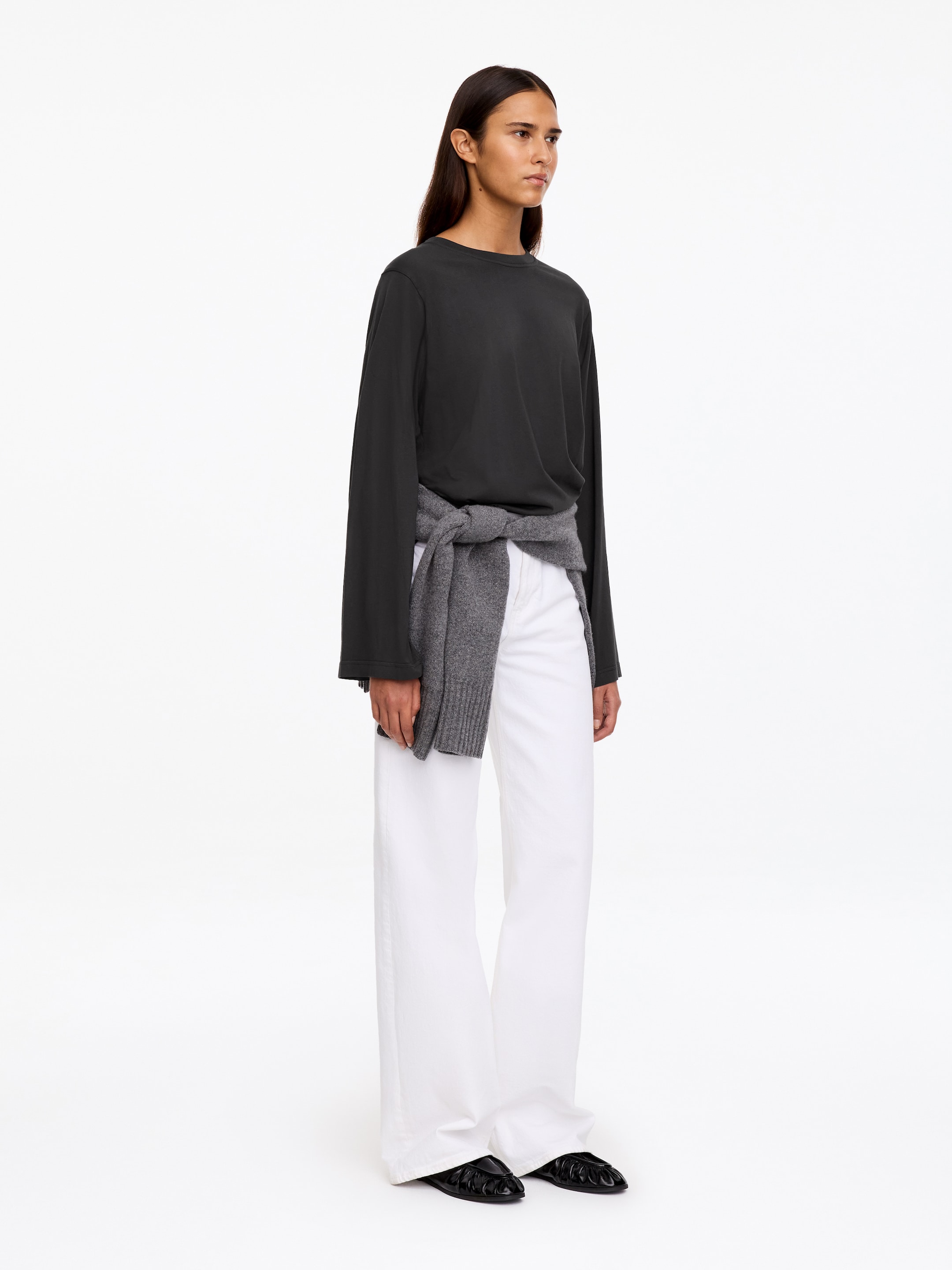 T-shirt a maniche lunghe - Nero - Loose fit - women - StillMedia/Lookbook - 3