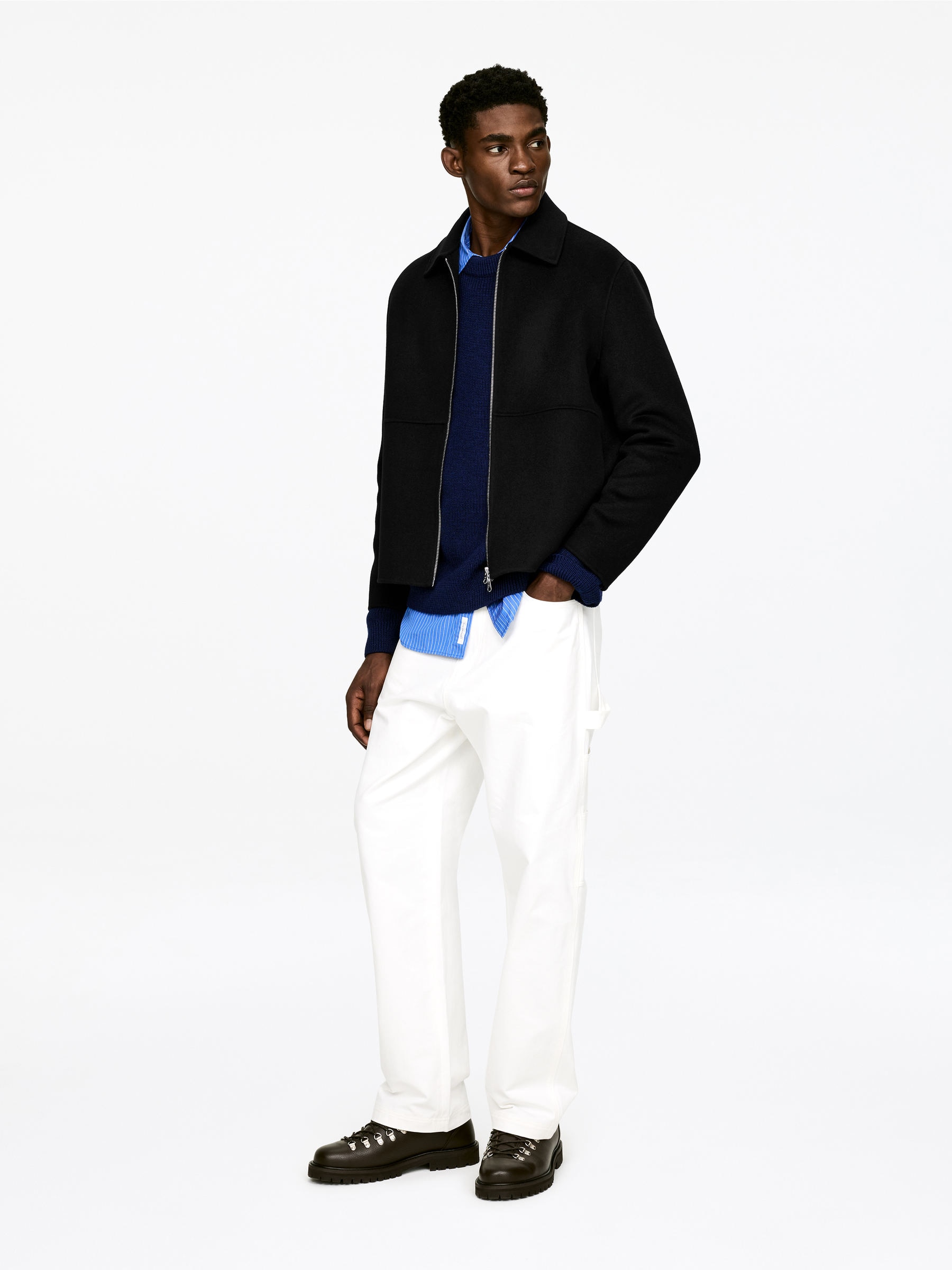 Wool Doublé Jacket - Black - Regular fit - Men - StillMedia/Lookbook - 3