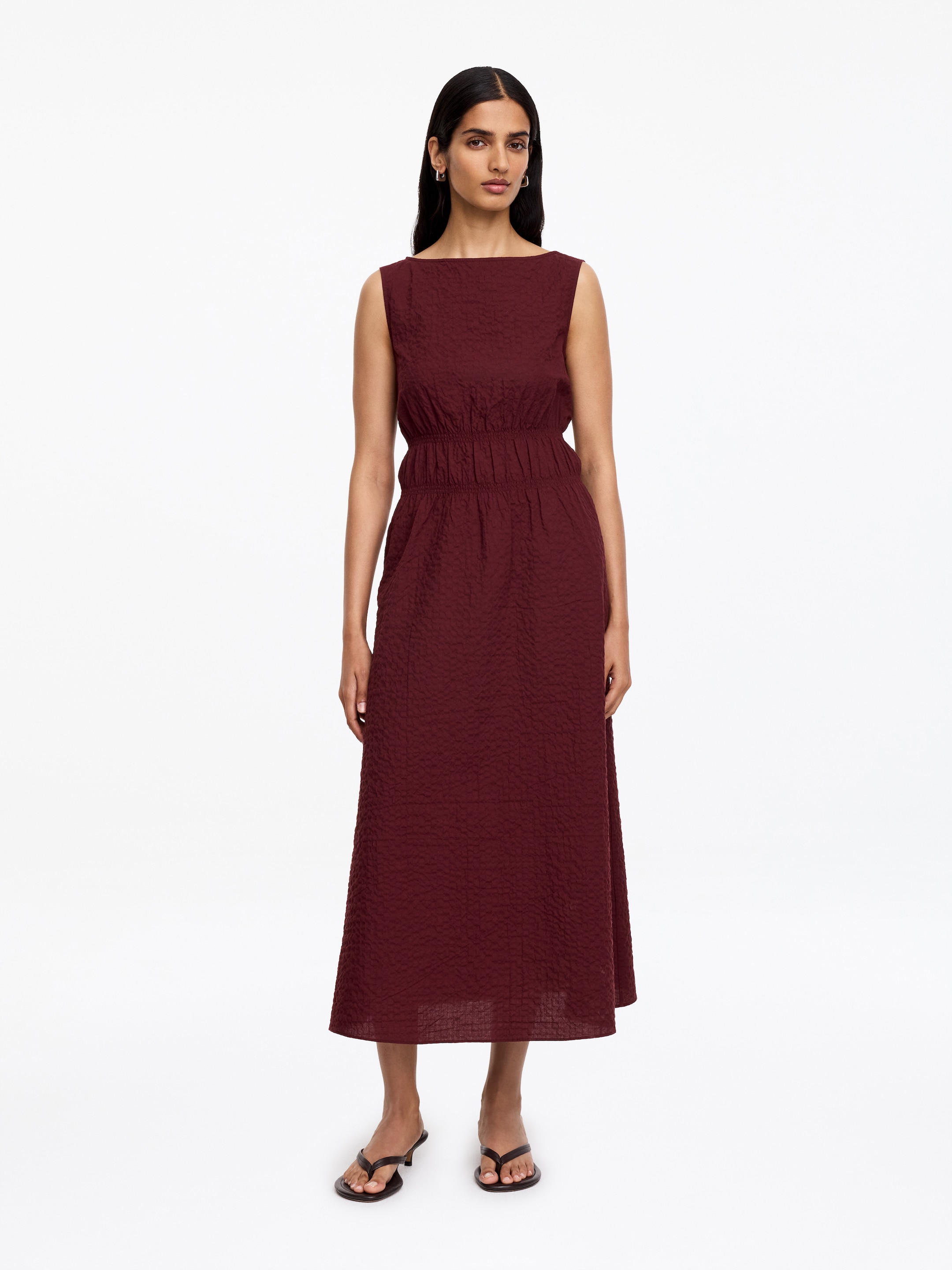 Seersucker Dress-#512529-19366