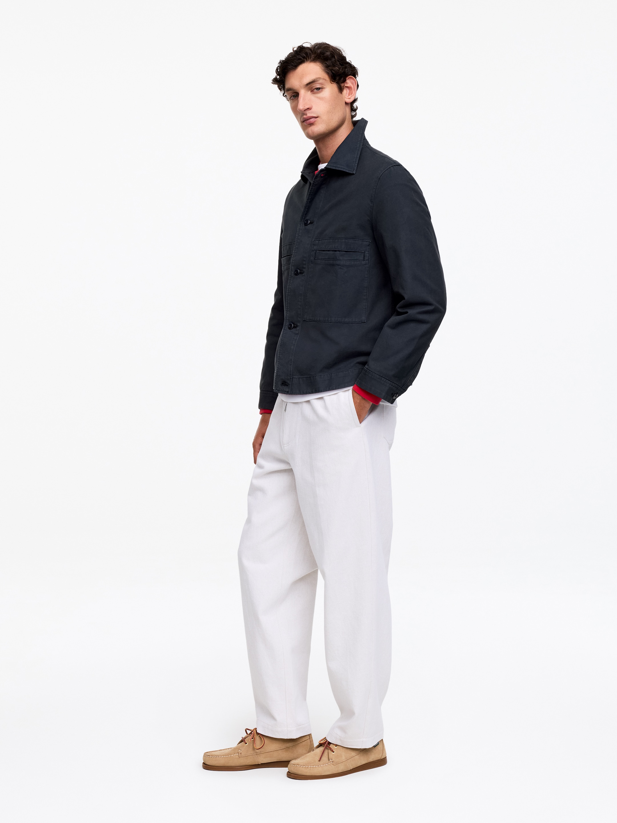 Veste utilitaire en coton - Bleu foncé - Relaxed fit - Homme - StillMedia/Lookbook - 3