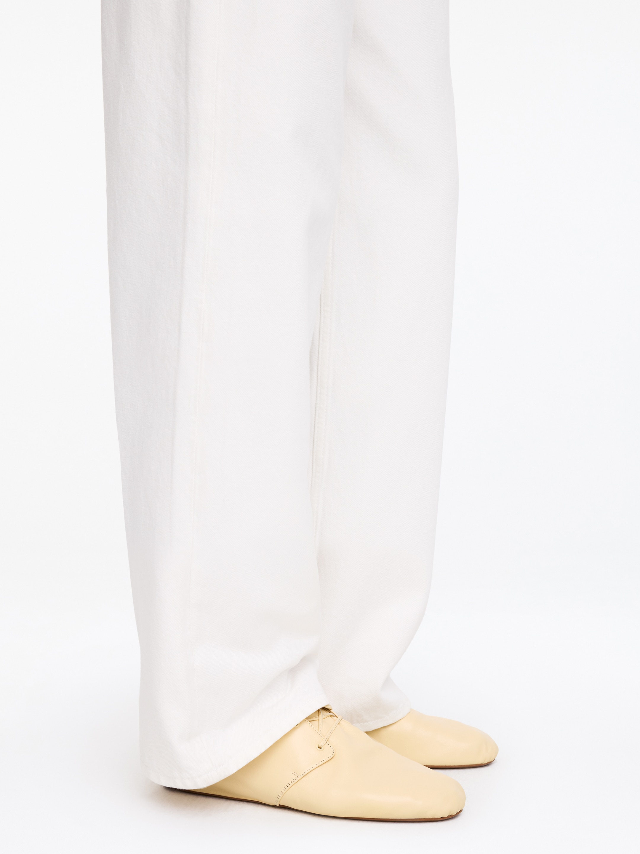 Chaussures à lacets en cuir souple-#e7d1aa-19549