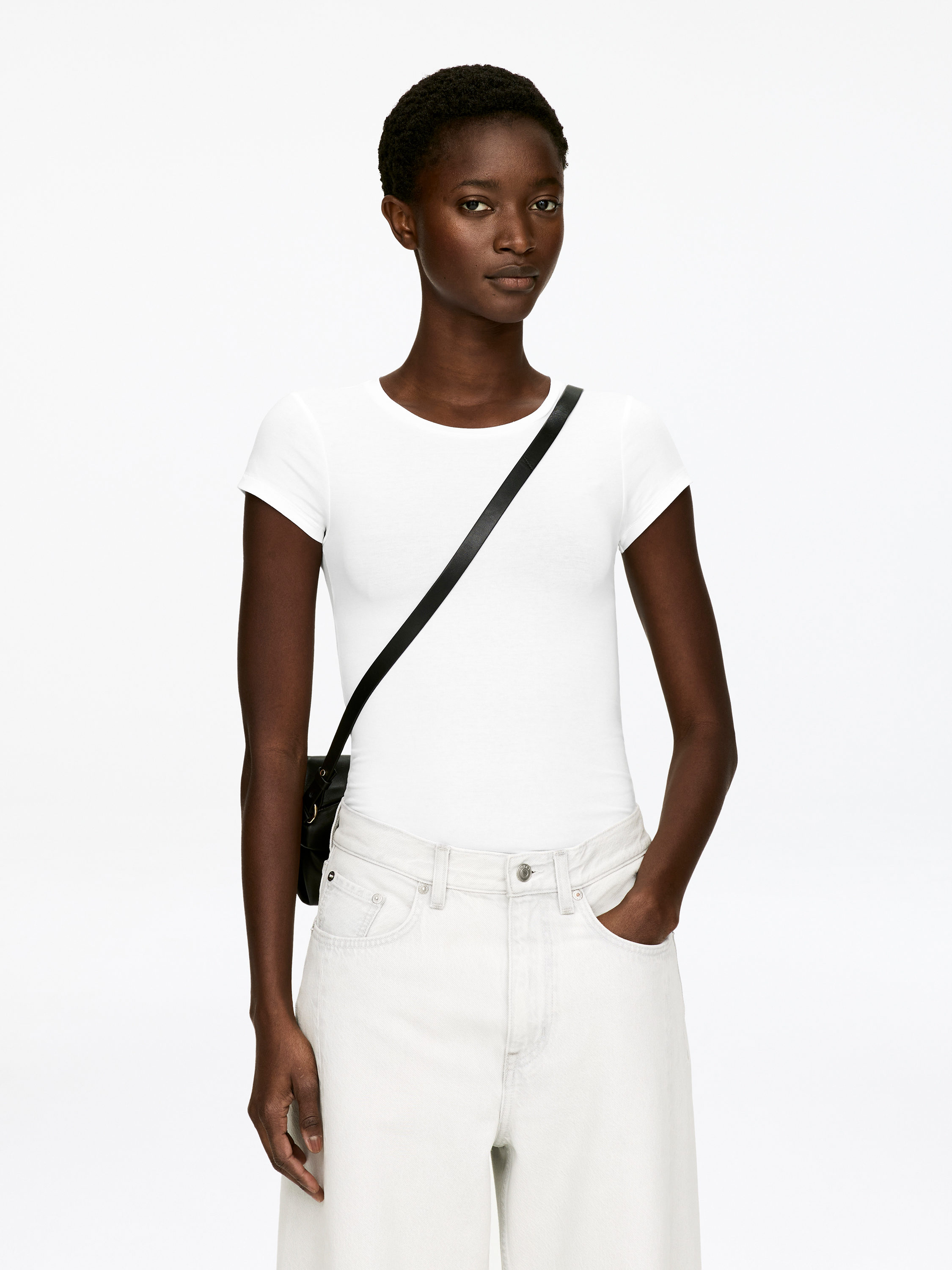 LUNA Fitted T-Shirt-#FFFFFF-13980