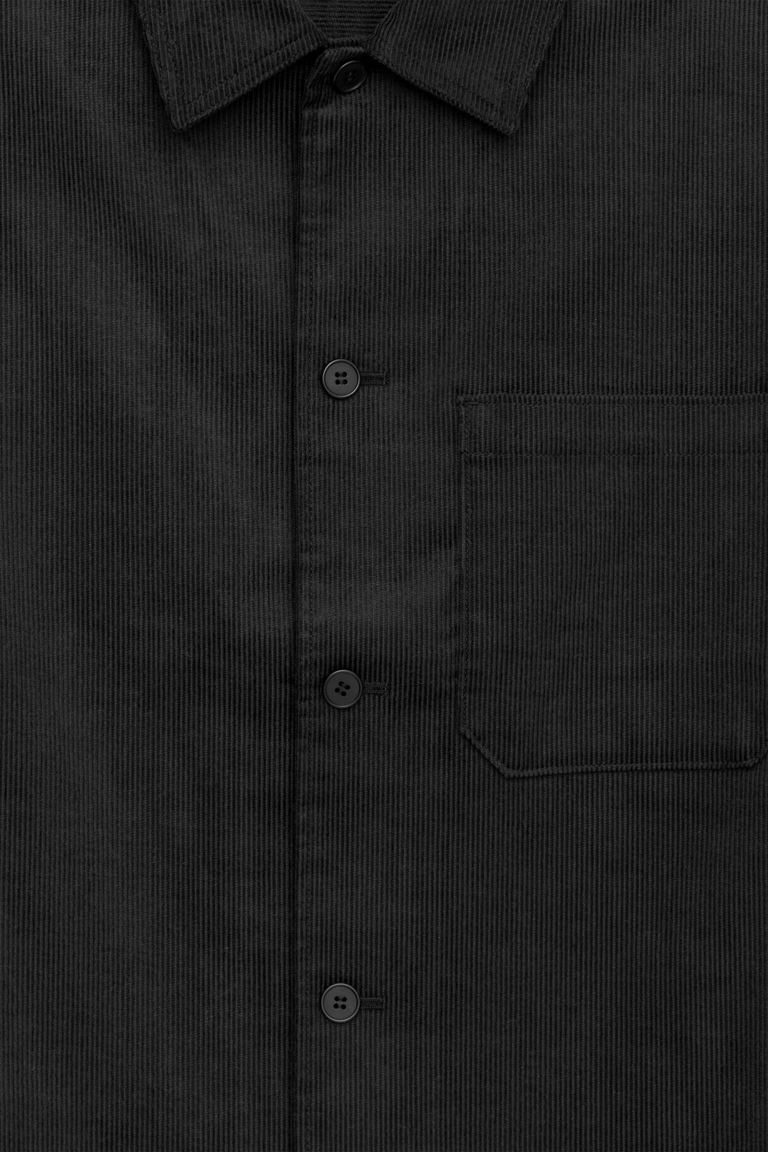 Overshirt in velluto a coste - Nero/Verde - 4
