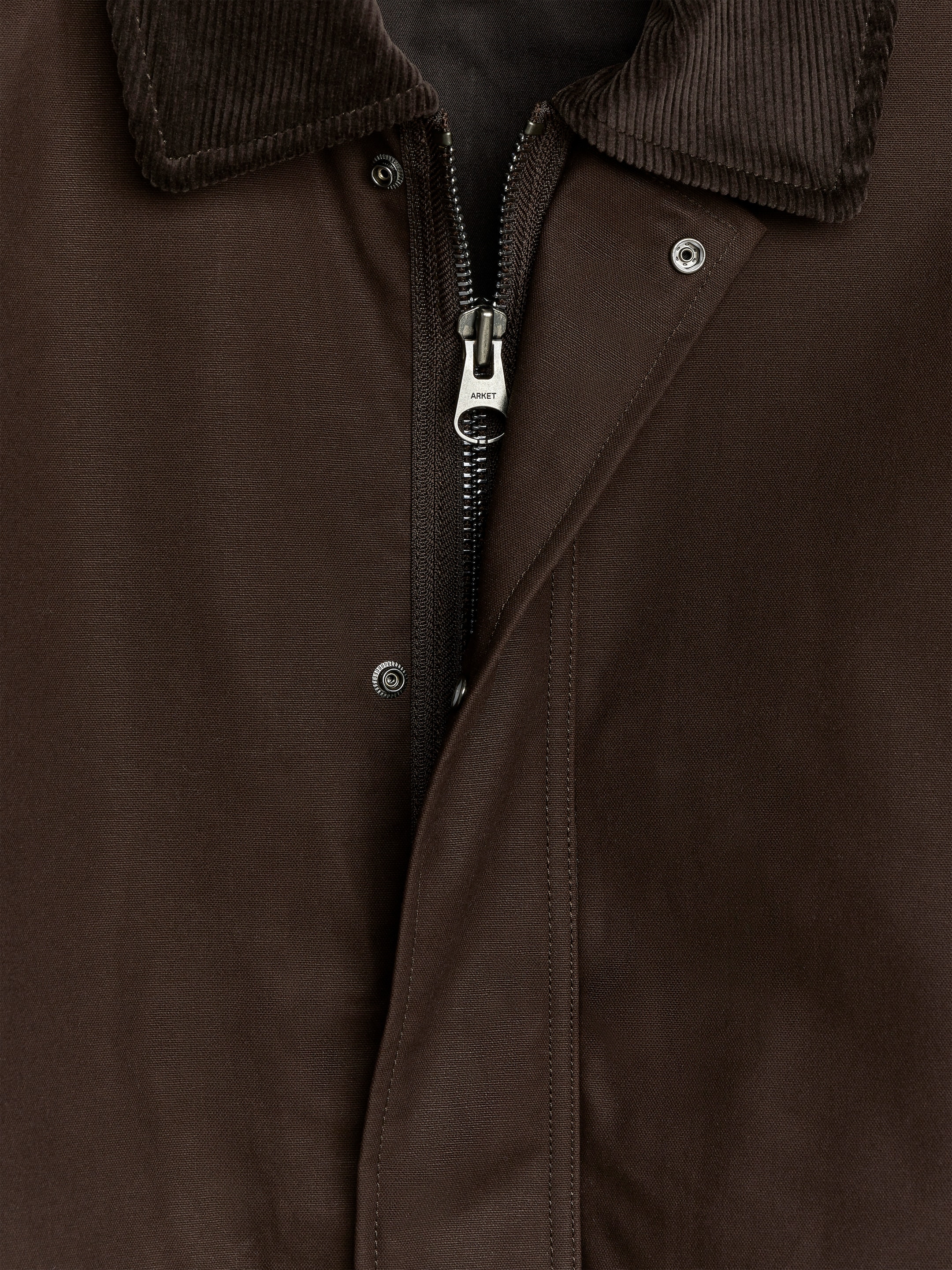 Jacka i vaxad bomull - Mörkbrun - Regular fit - Men - StillMedia/DescriptiveDetail - 3