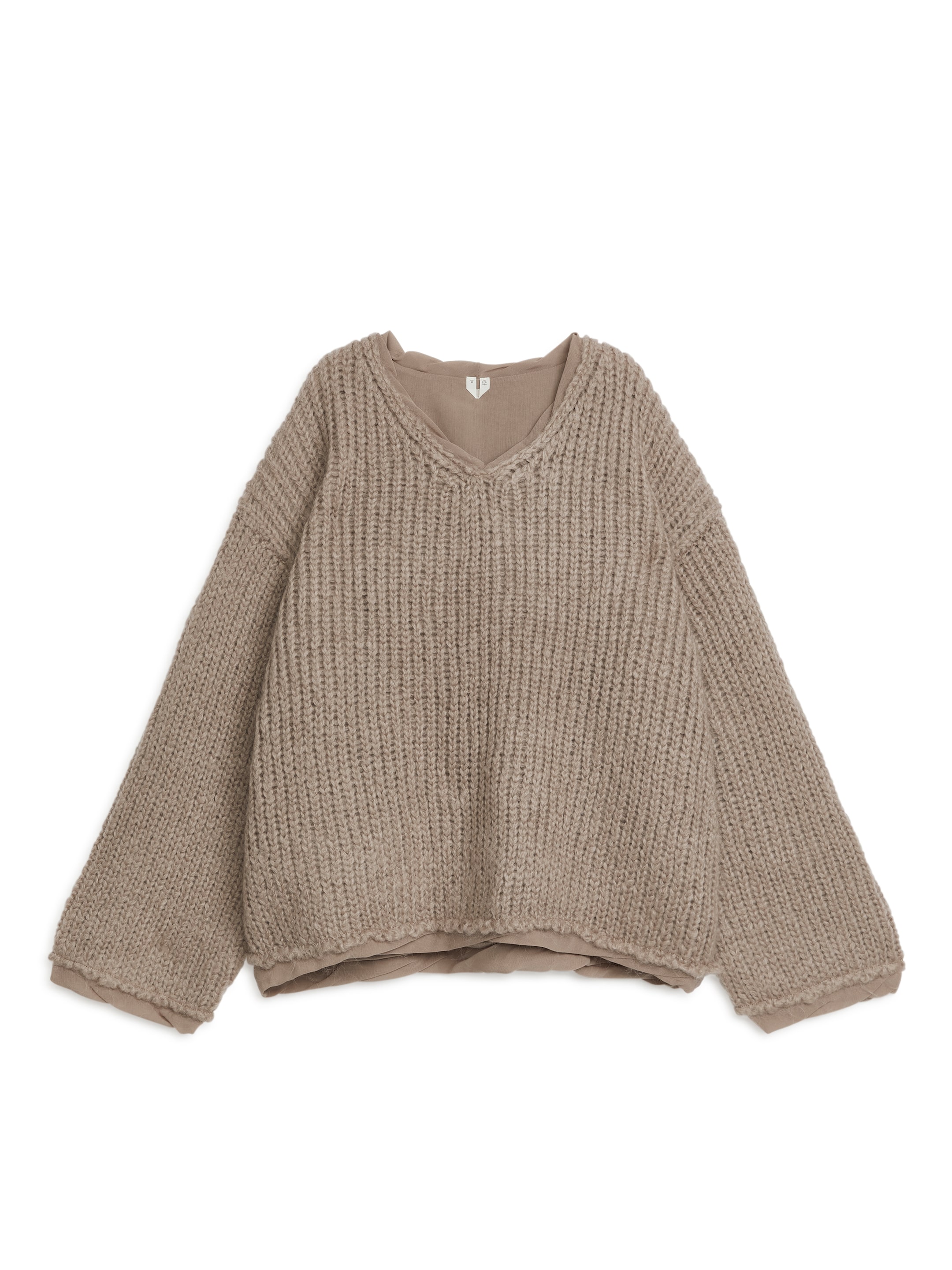 View larger image: Loose-Knit Wool-Mohair Jumper - Mole - Ladies | H&M GB 1