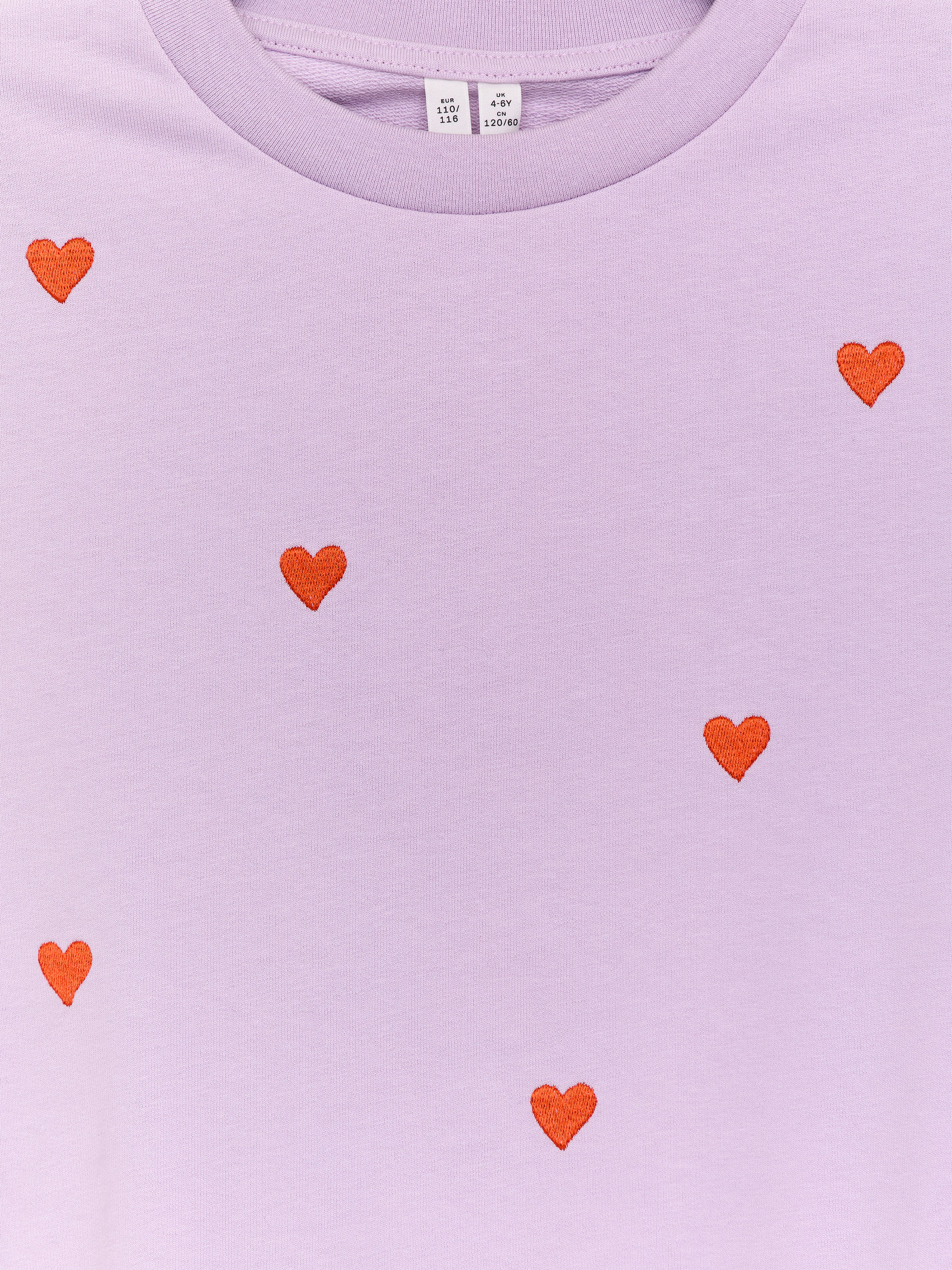 Terry Sweatshirt - Lilac/Red Hearts - Relaxed fit - Children - StillMedia/DescriptiveDetail - 3