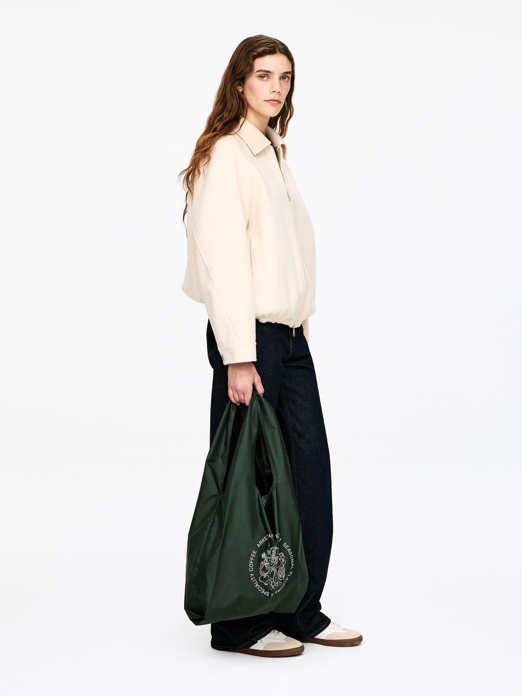 Bolso tote plegable ARKET CAFÉ - Verde oscuro - Café - StillMedia/Lookbook - 10