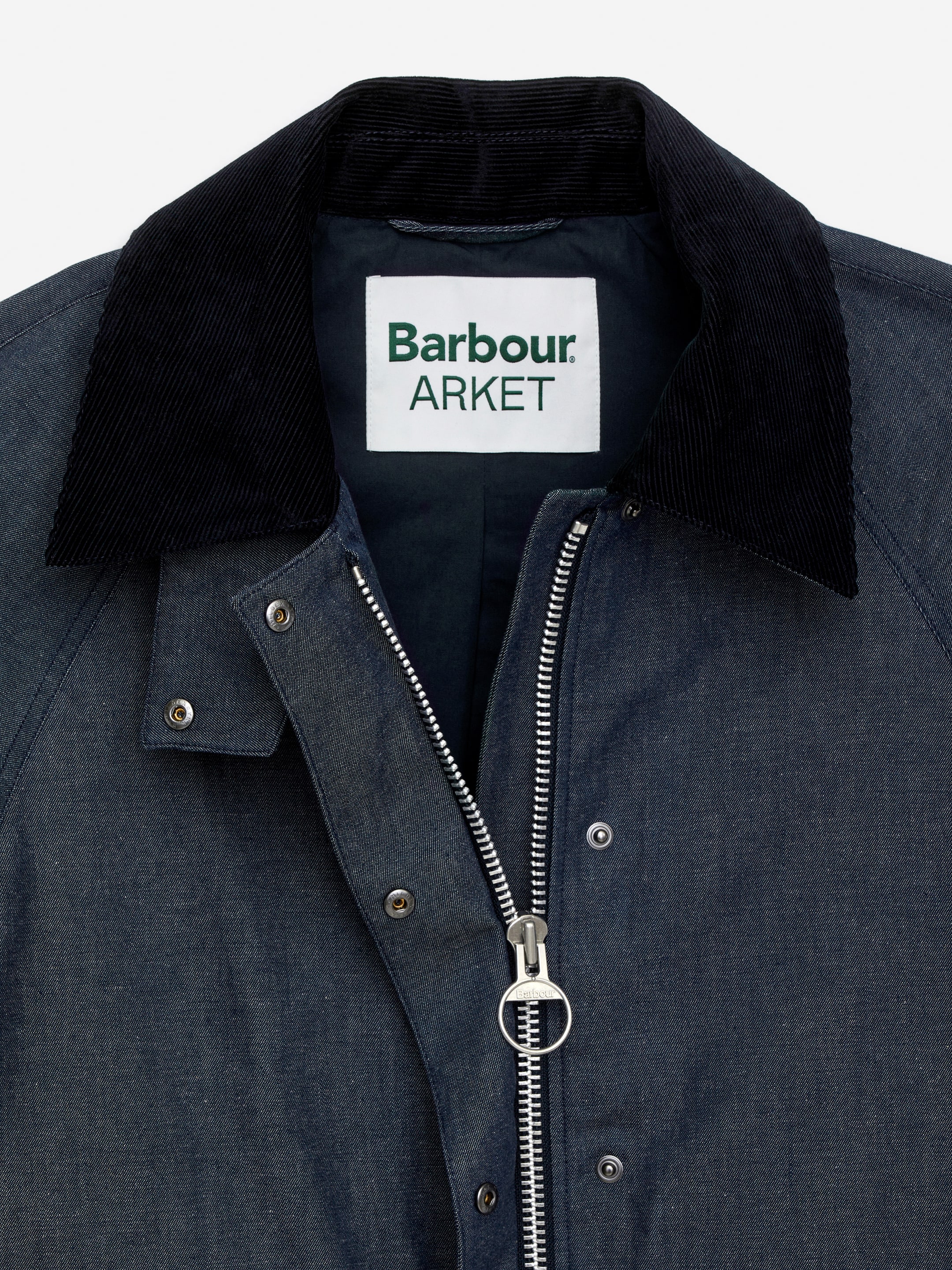 ARKET and Barbour Dry-Waxed Denim Jacket - Blue - Regular fit - Women - StillMedia/DescriptiveDetail - 1