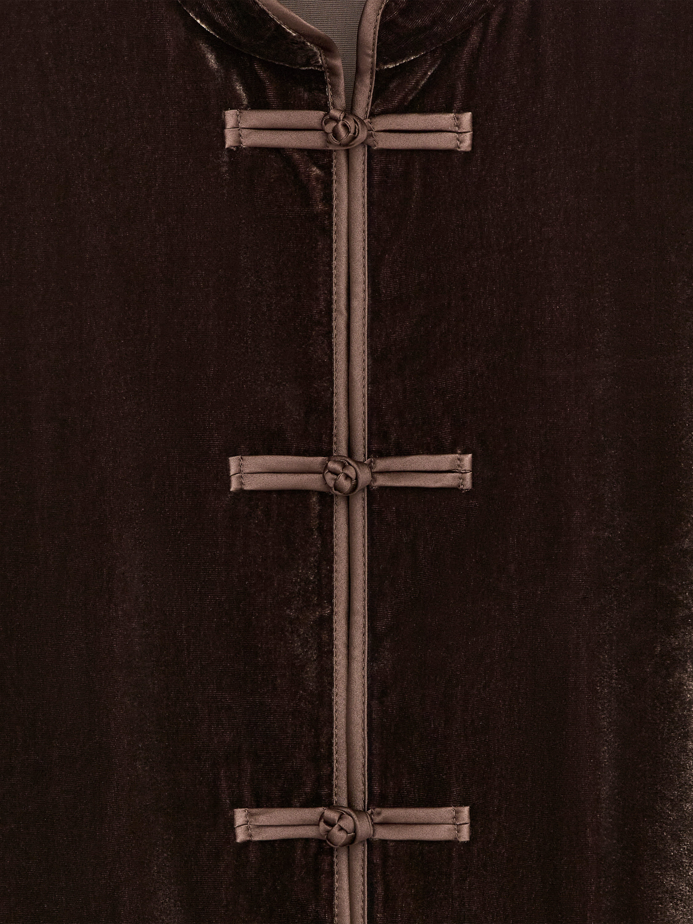 Viscose-Silk Velvet Overshirt - Brown - Regular fit - Women - StillMedia/DescriptiveDetail - 2