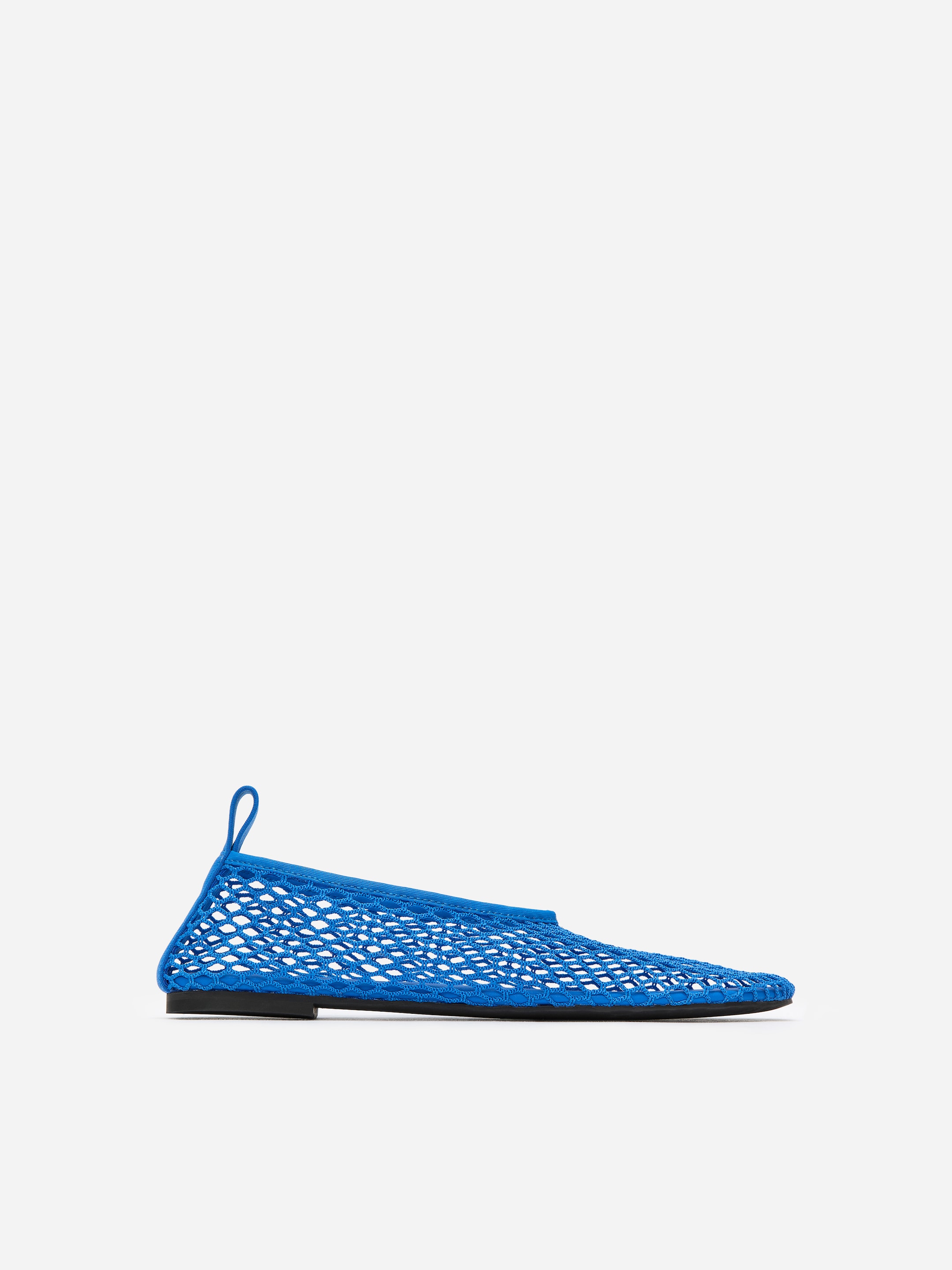 Mesh Ballerina Flats-#4C72AD-18511