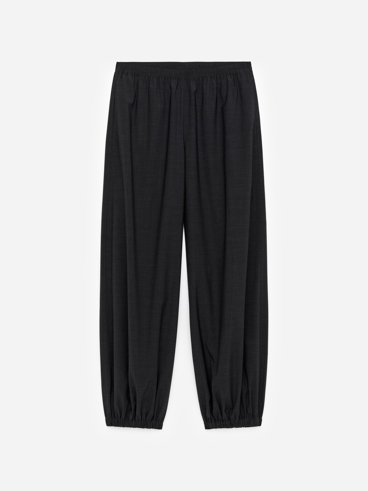 Barrel-Leg Trousers - Dark Grey/Black - 2