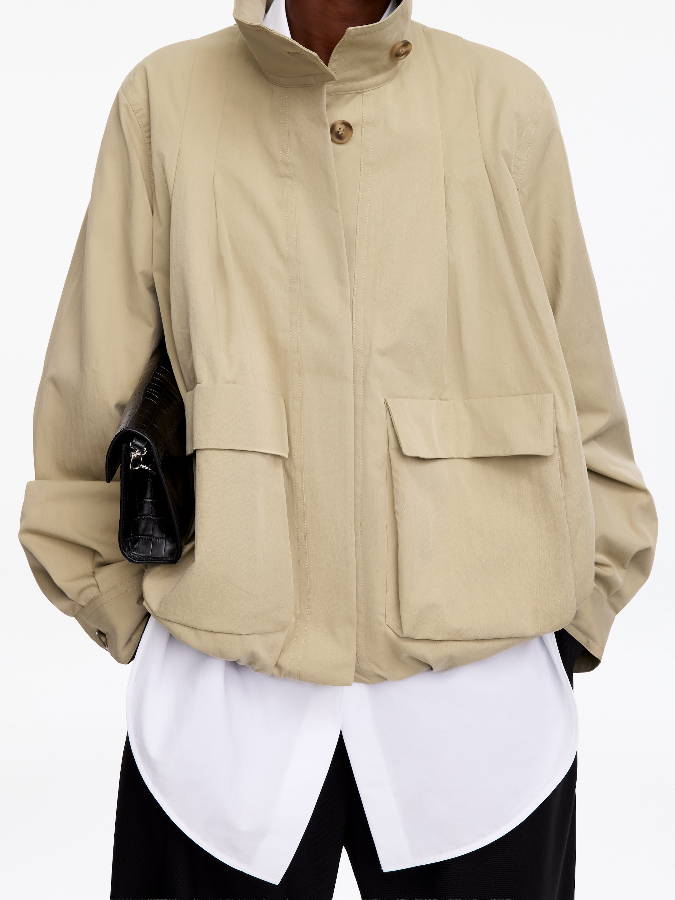 Blouson Jacket - Beige - Relaxed fit - women - StillMedia/Lookbook - 10