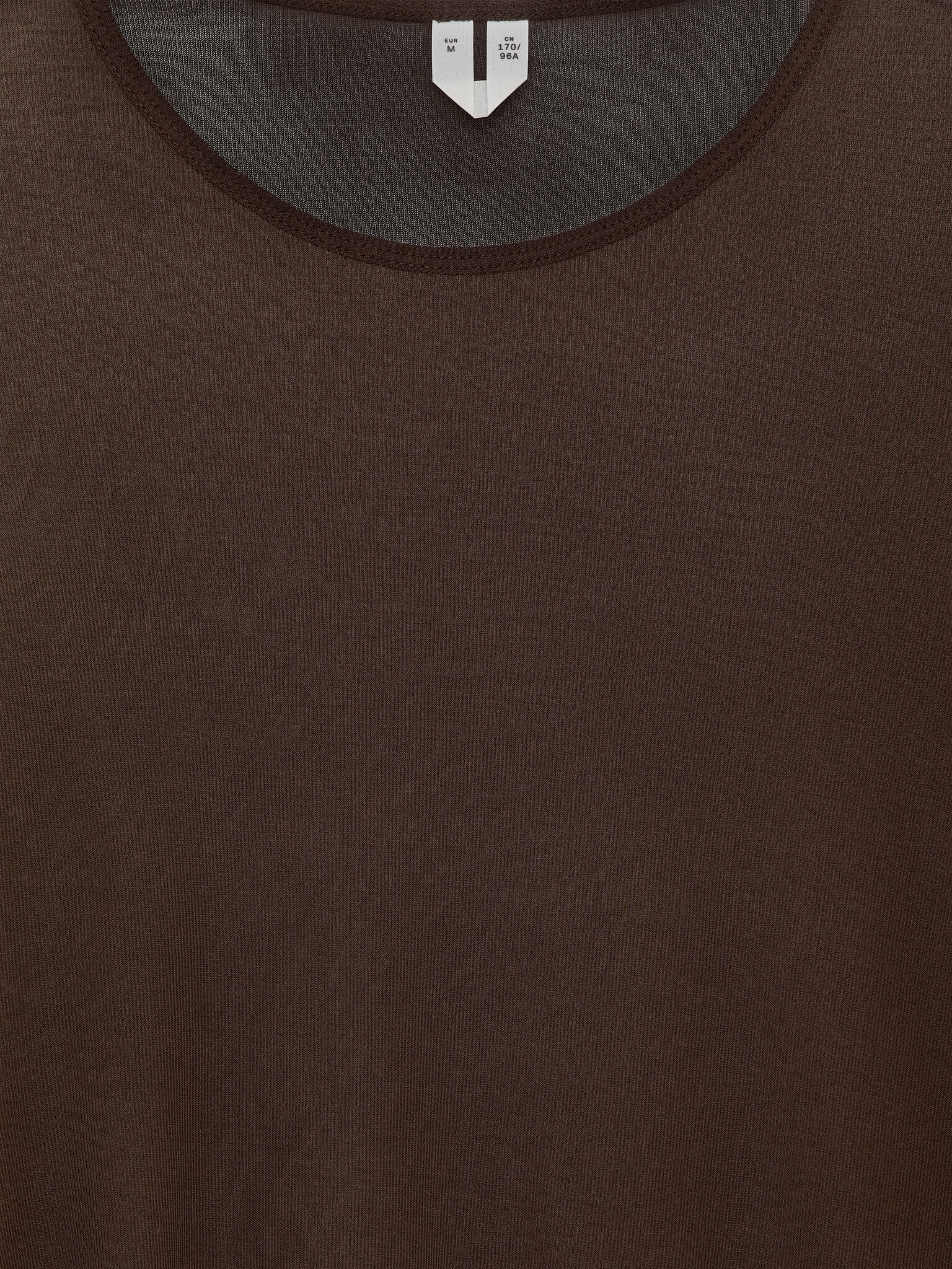 Haut en soie transparente - Marron foncé/Noir - 6