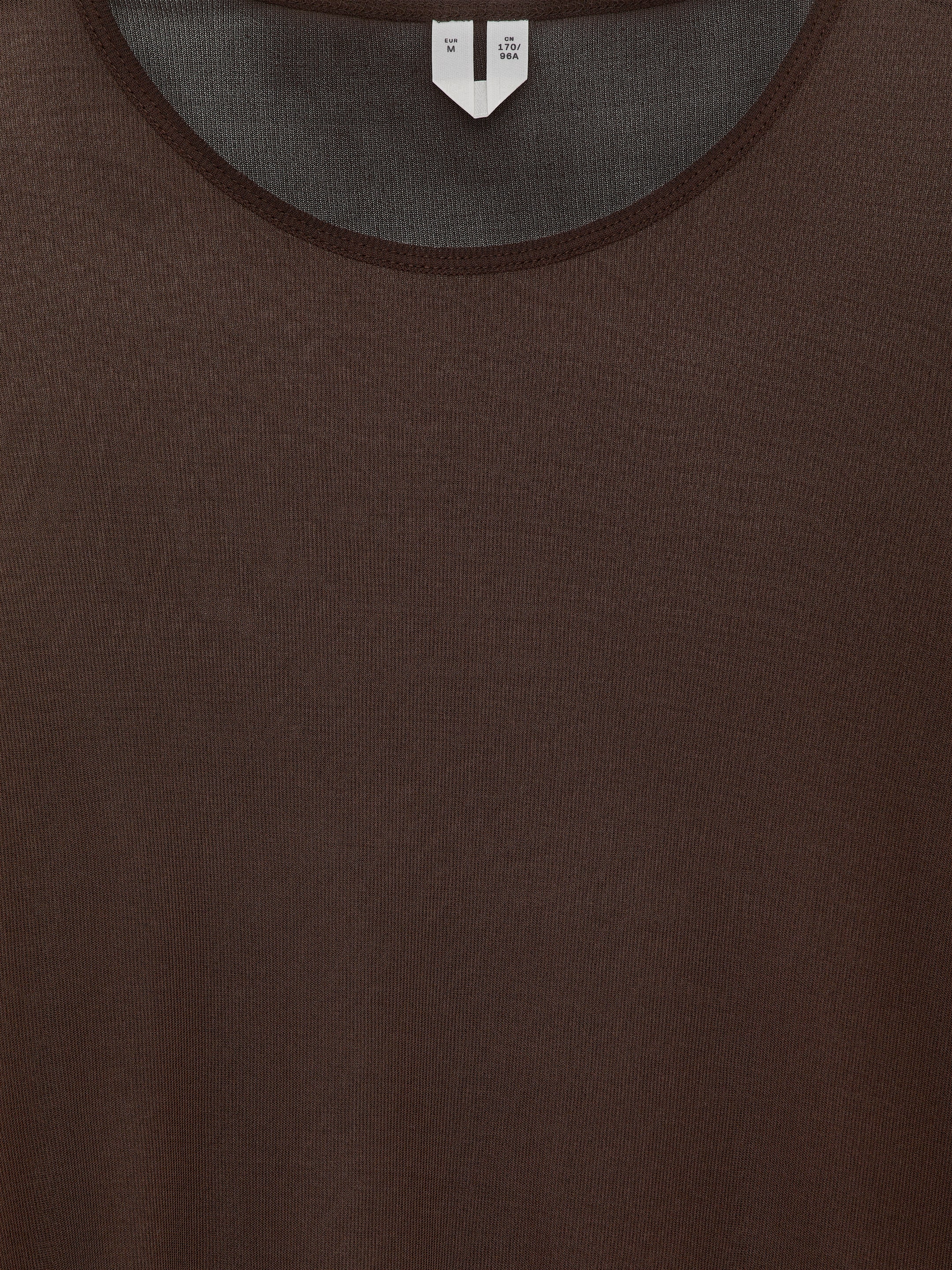 Haut slim en soie - Marron foncé - Slim fit - Femme - StillMedia/DescriptiveDetail - 1