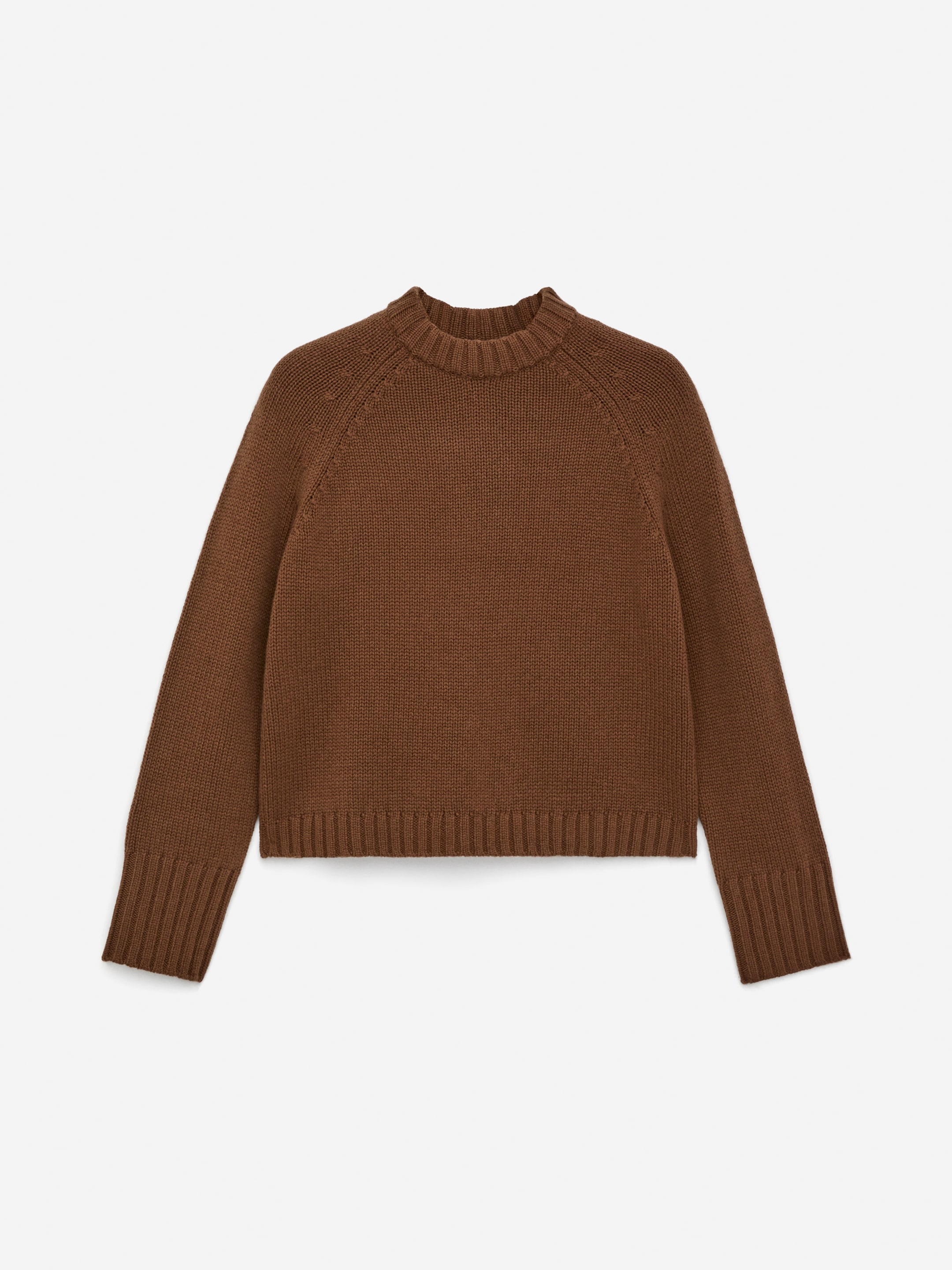 Maglione chunky in puro cashmere​-#653c22-16917
