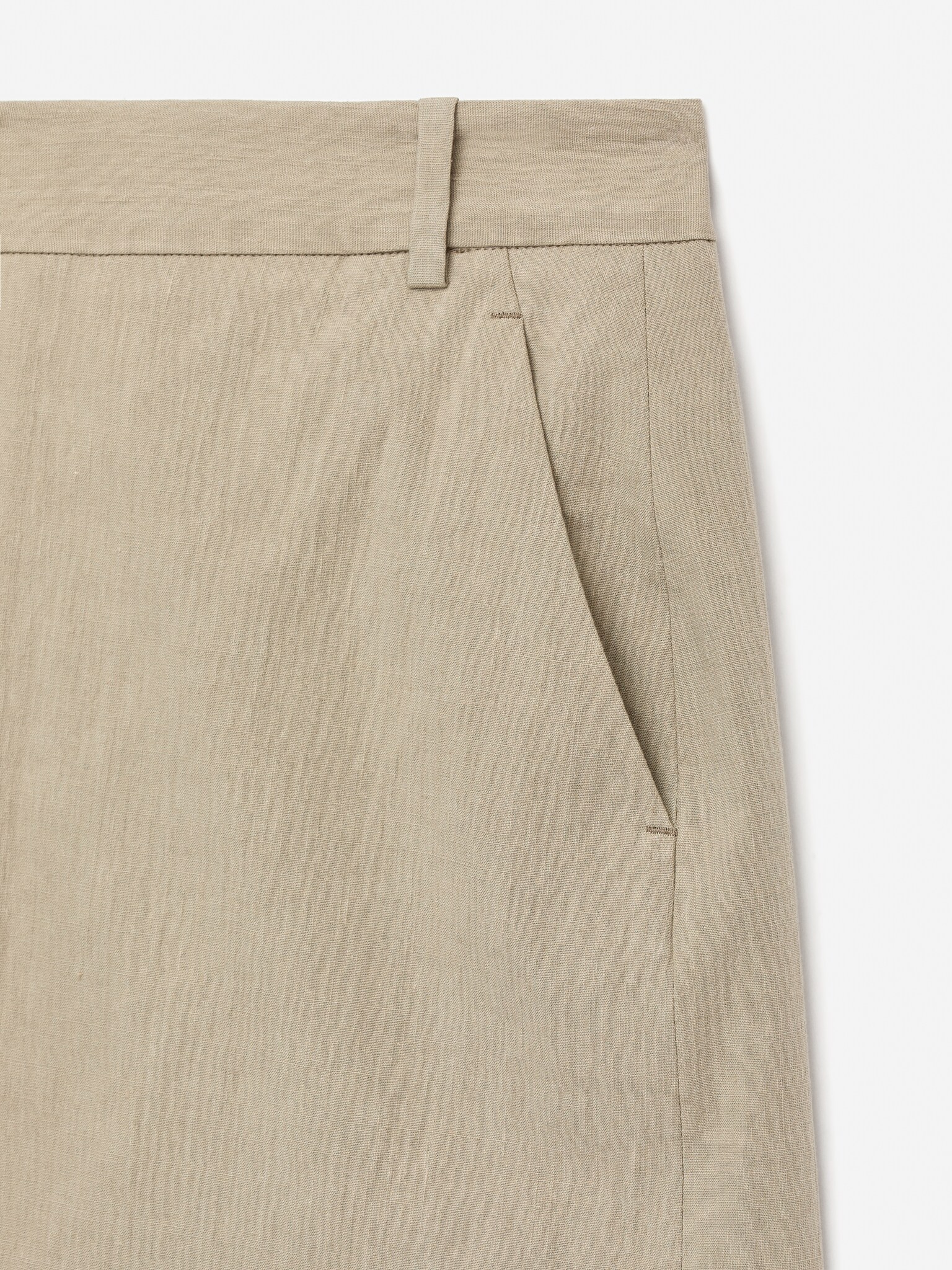 Cotton-Linen Skirt - Mole - 2