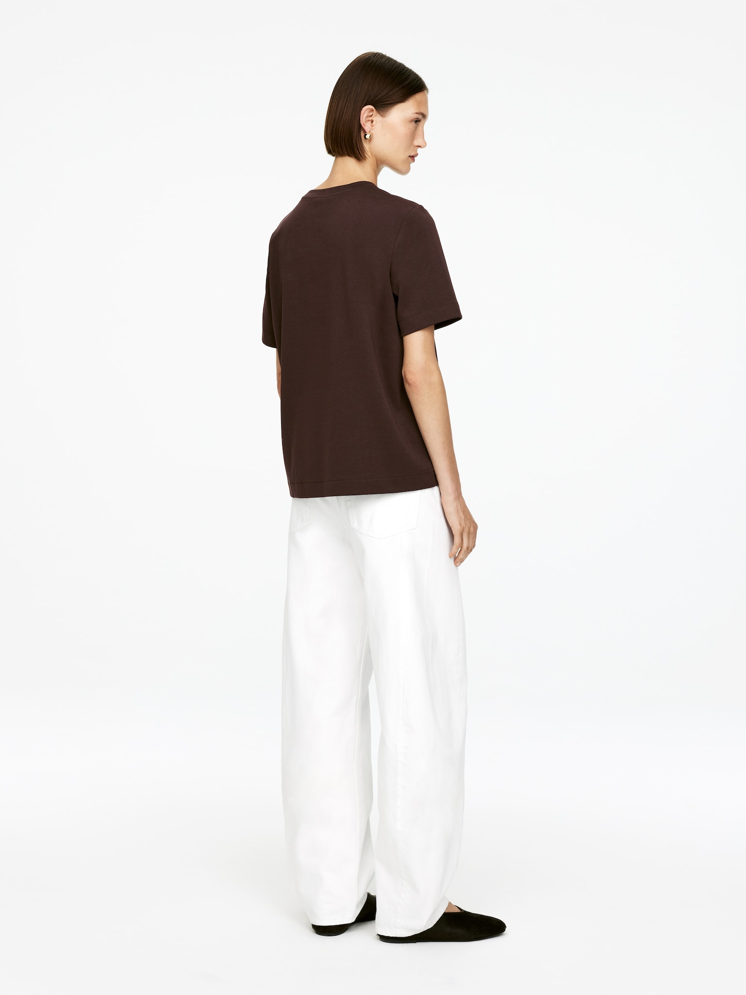 PEARL Heavyweight T-Shirt - Dark Brown/White/Taupe/Grey Melange/Black/Dark Blue - 5