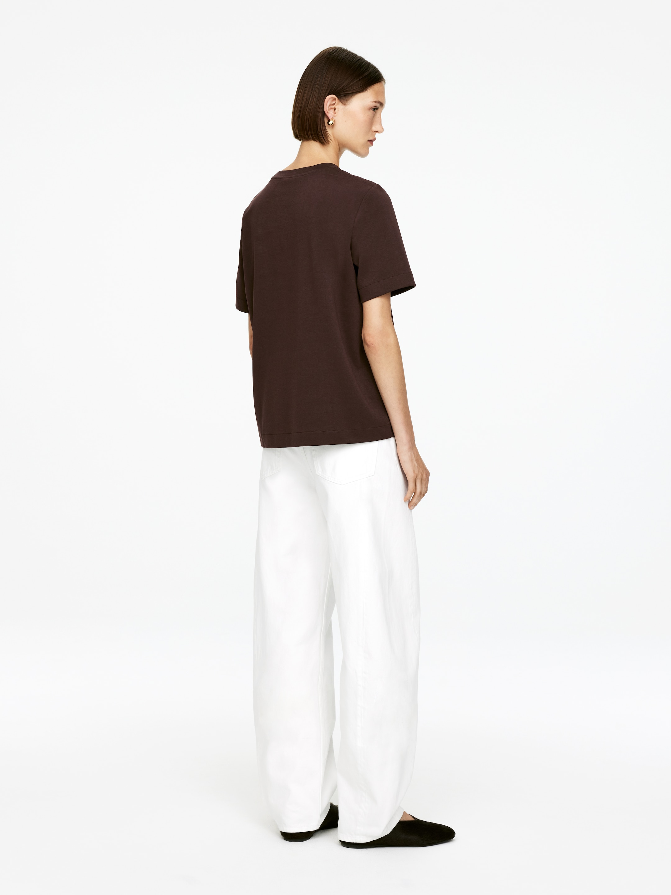 Grösseres Bild ansehen: PEARL Schweres T-Shirt - Dunkelbraun - DAMEN | H&M CH 4