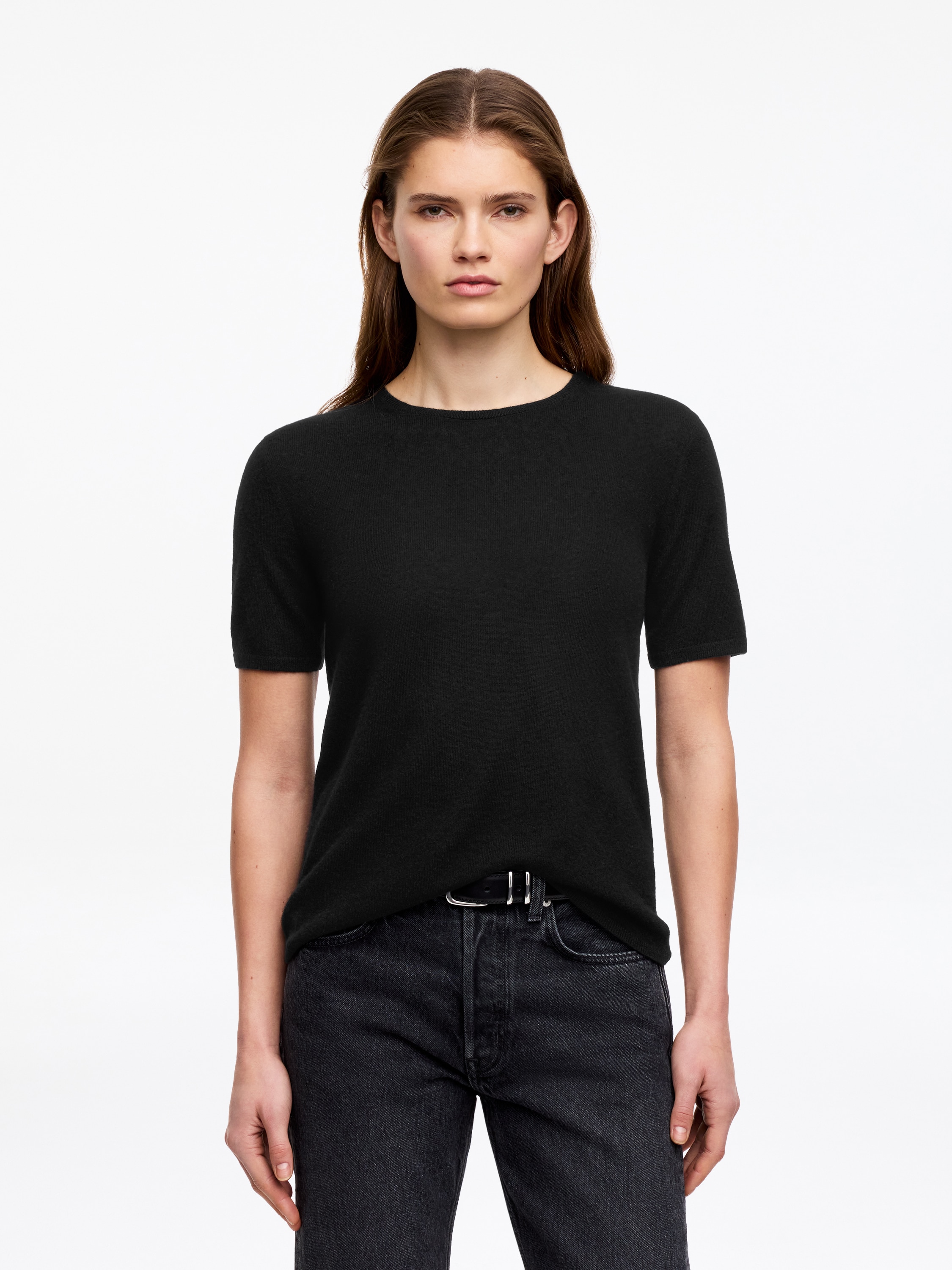 Top z čistého kašmíru - Černá/Šedá