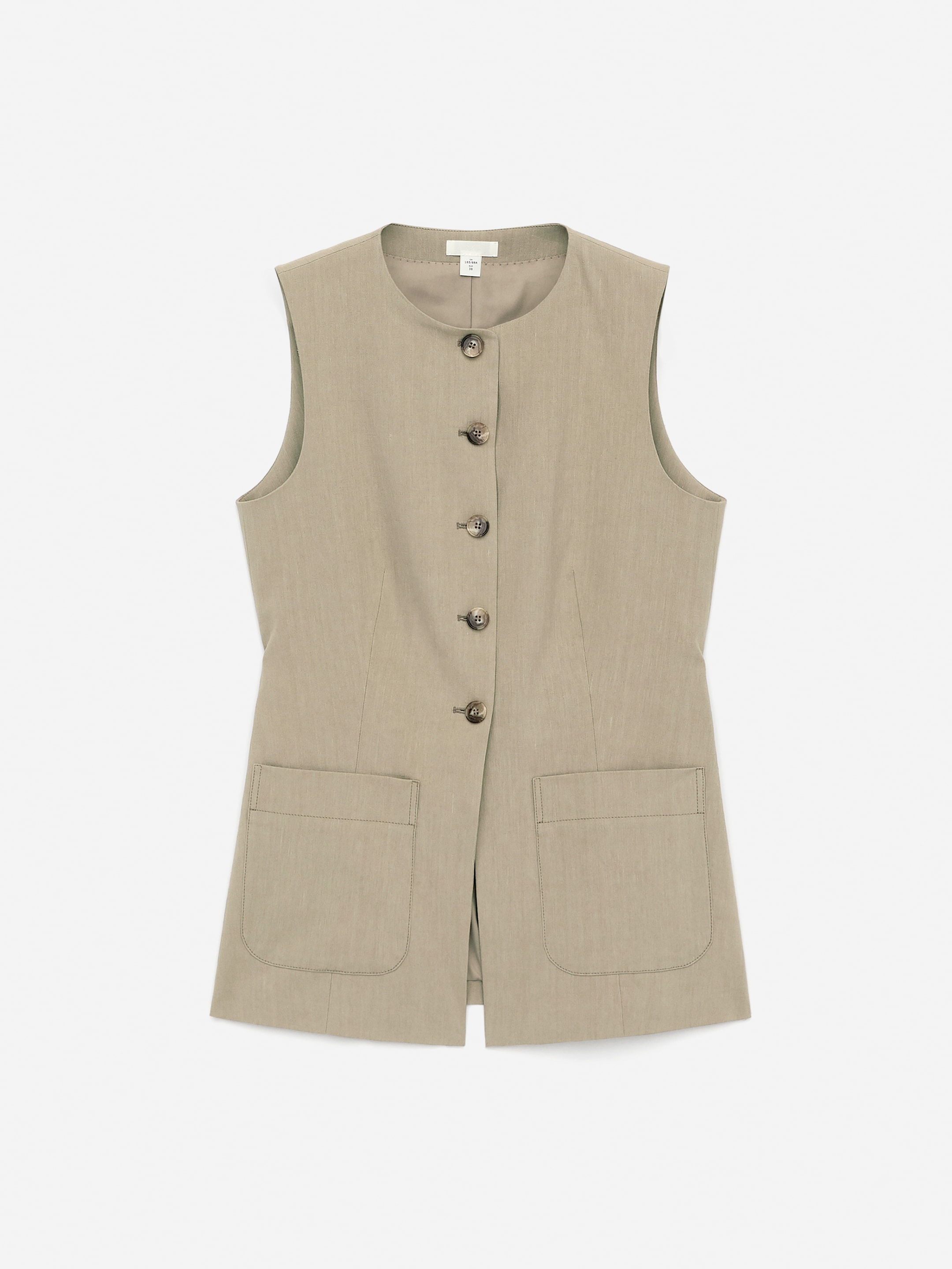 Visualizza immagine più grande: Gilet in misto lino - Talpa - DONNA | H&M IT 1