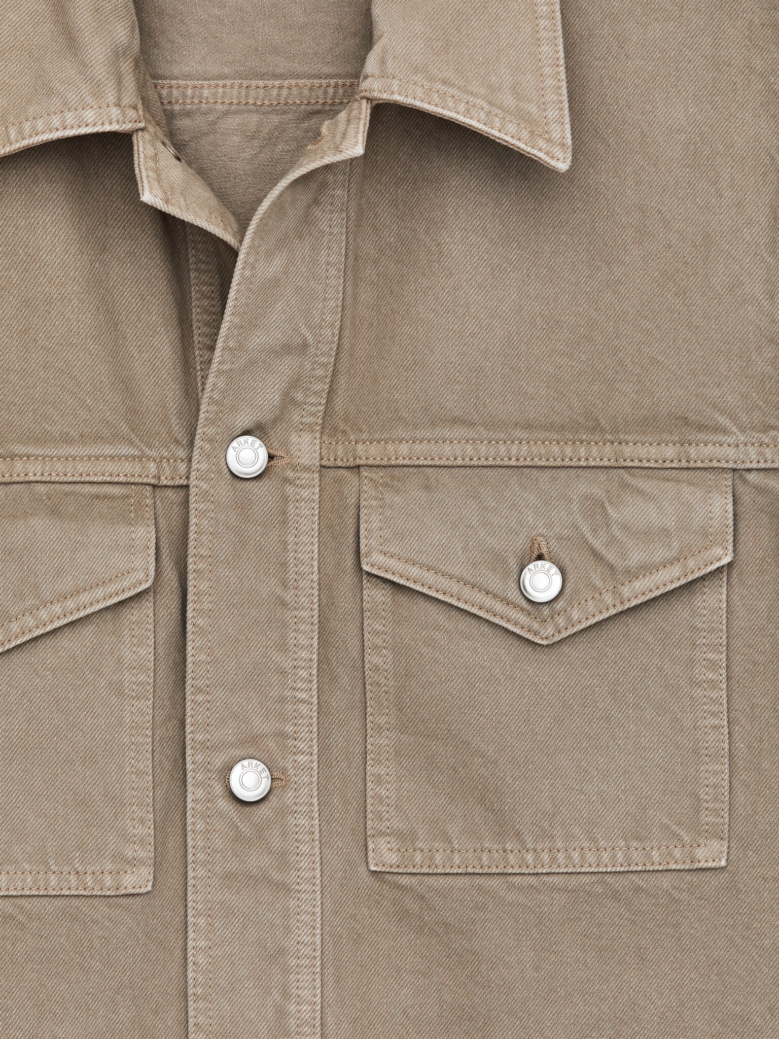 Veste en jean teinte en pièce - Argile - 2