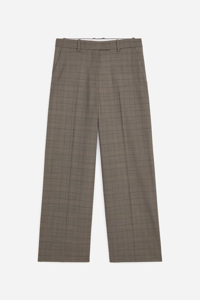 Elegante Hose aus Wollmischung - Dunkelbraun - 1