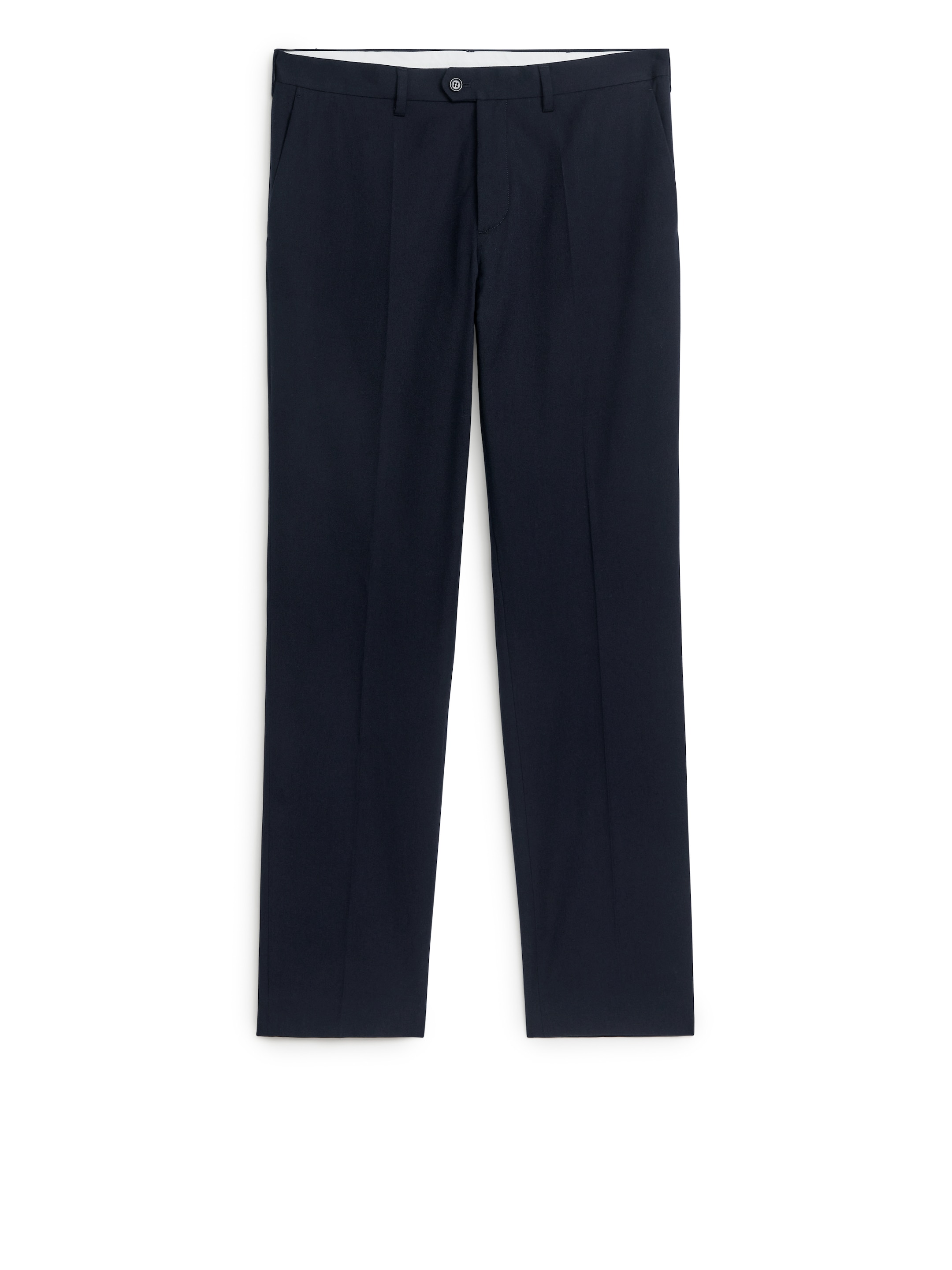 Raka kostymbyxor i ull - Mörkblå - Regular fit - Men - StillMedia/DescriptiveStillLife - 1