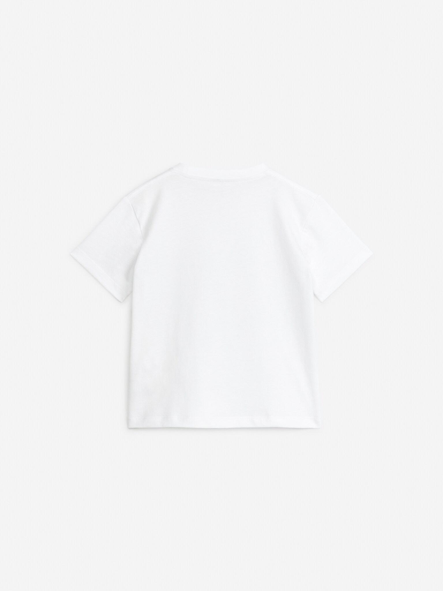 Crew-Neck T-Shirt - White/Grey Melange - 2