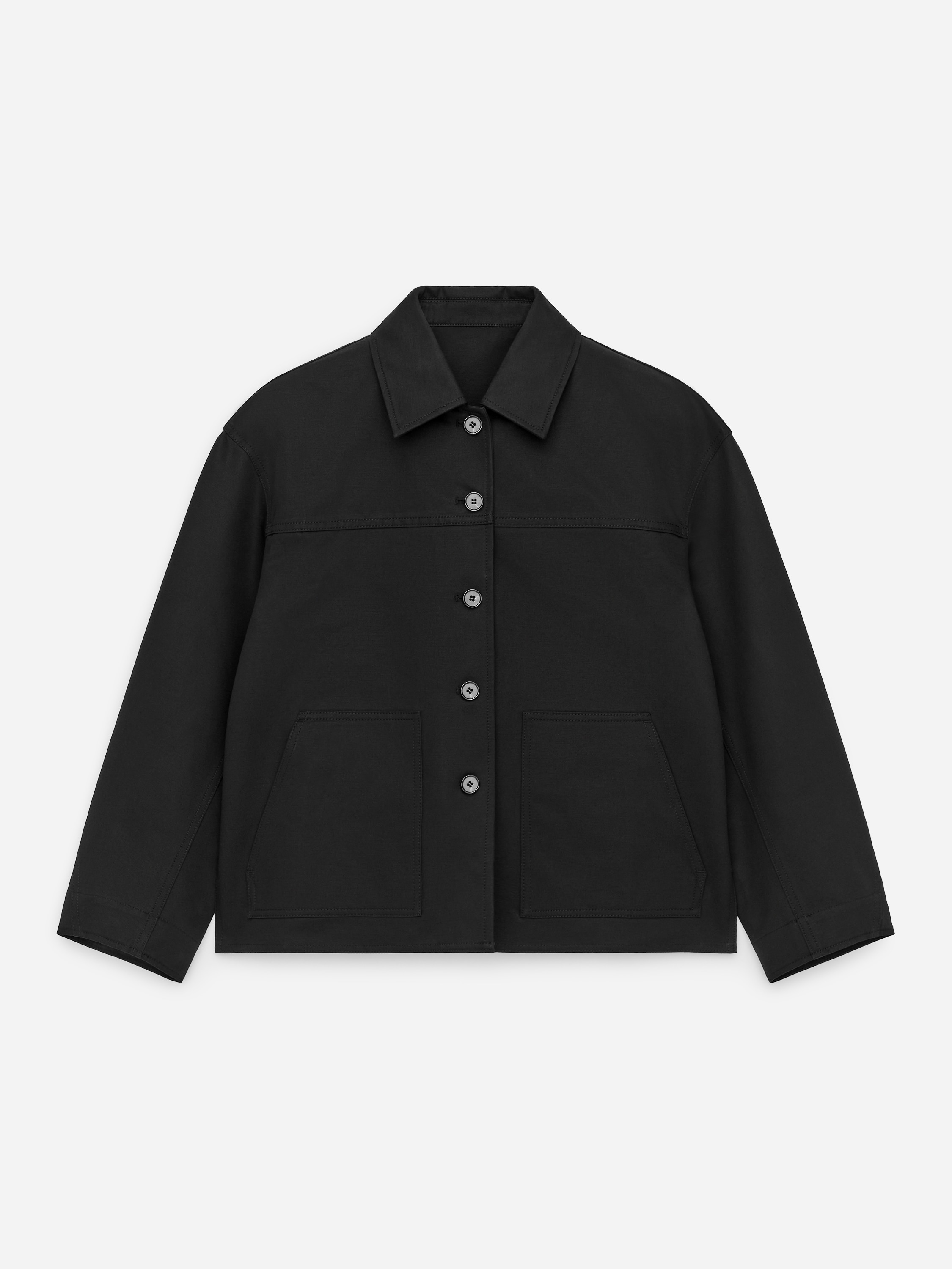 Strukturoitu päällyspaita - Musta