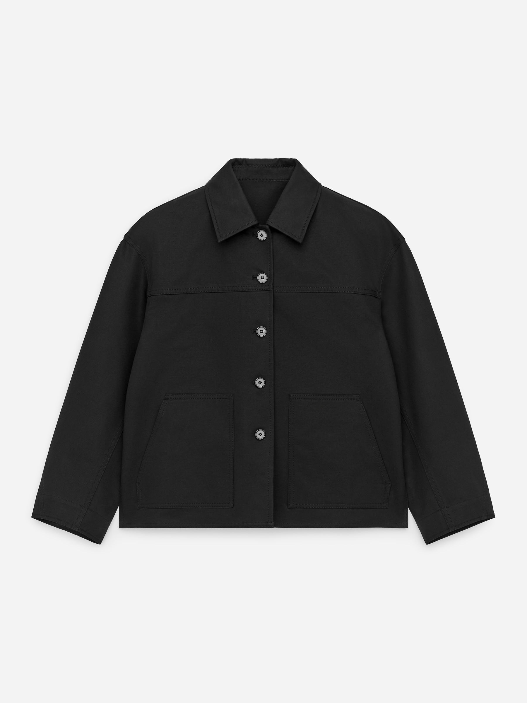 Structured Overshirt - Black - Loose fit - Women - StillMedia/DescriptiveStillLife - 1