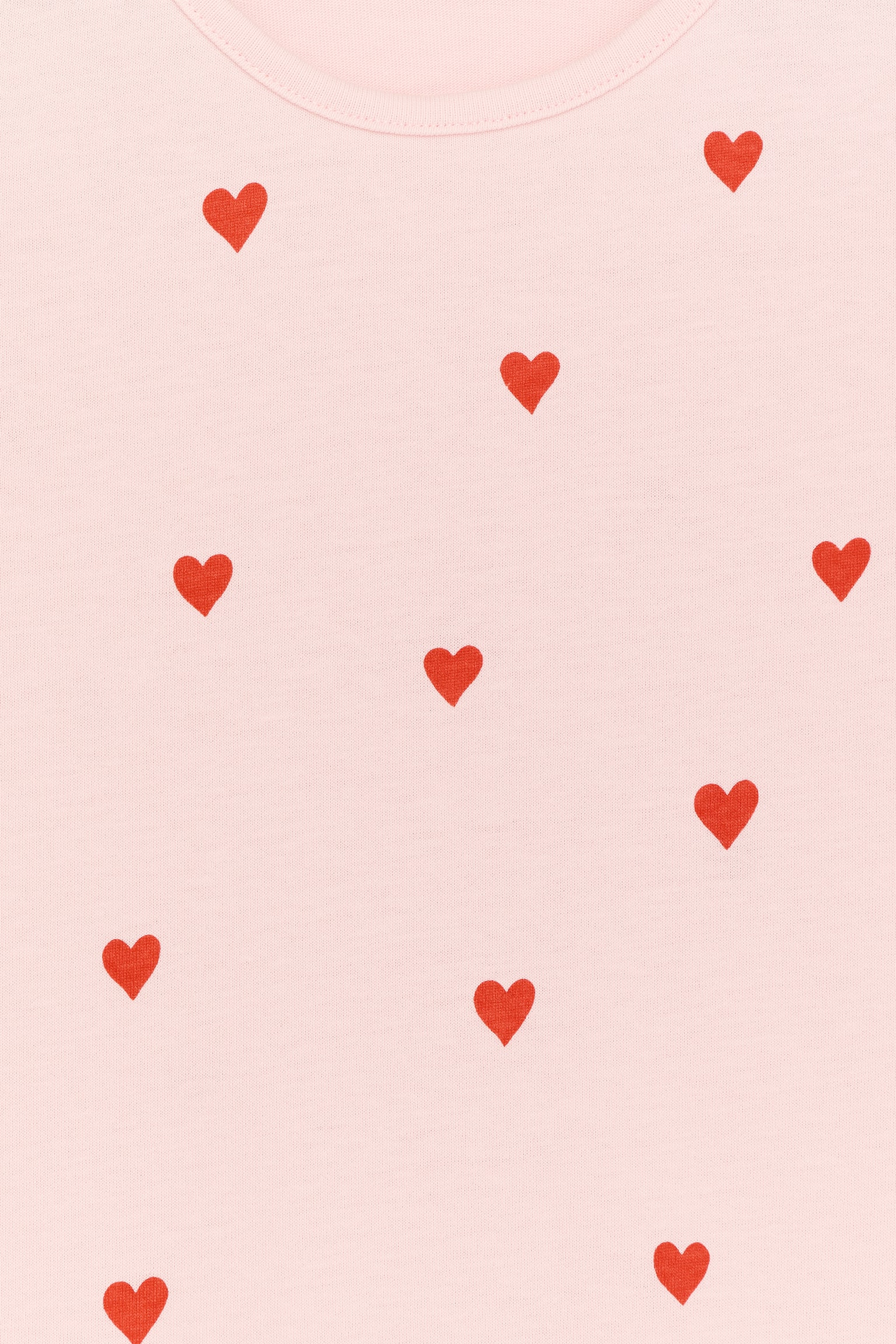 Cotton Nightdress - Pink/Red Hearts - 2