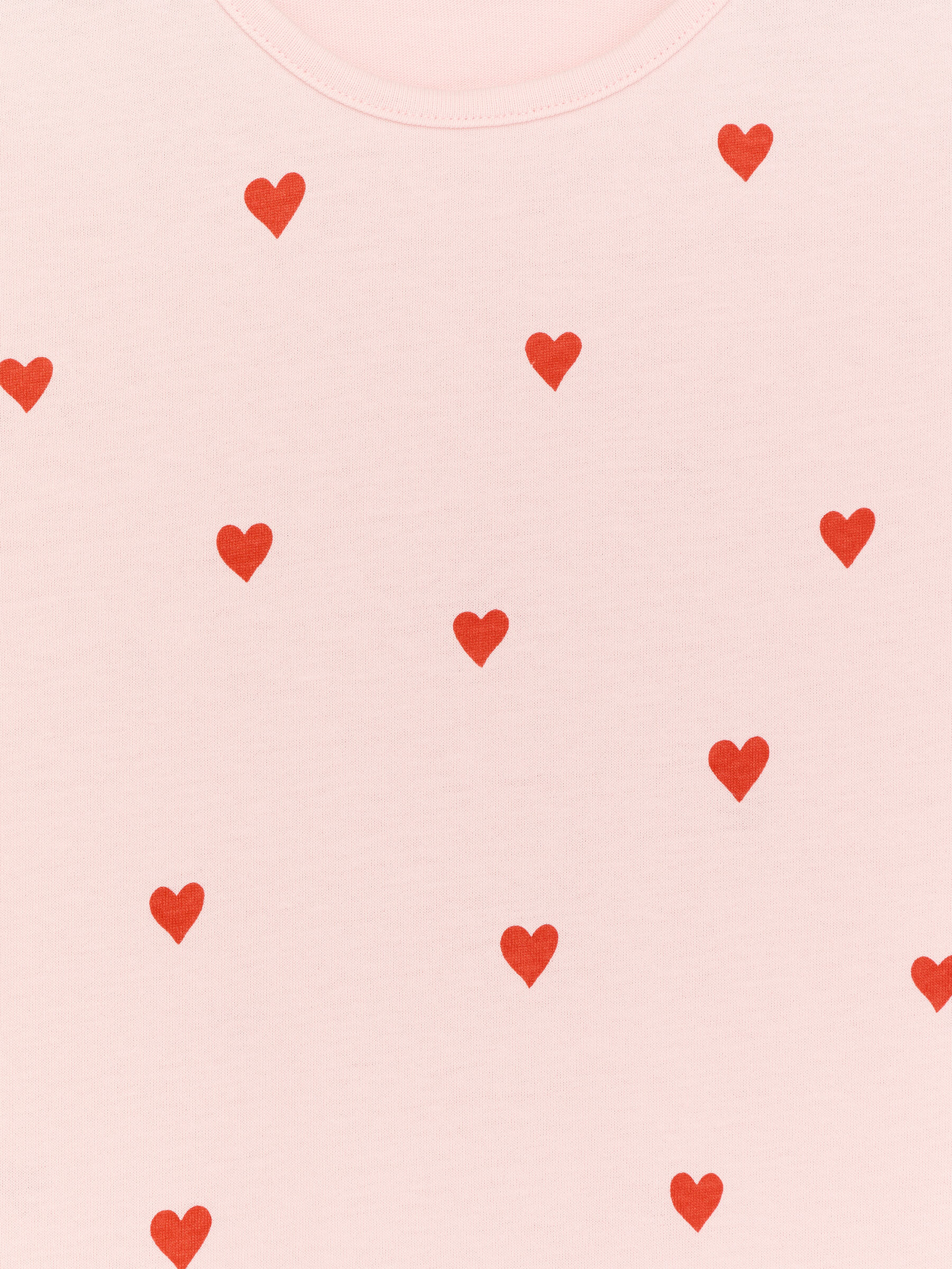 Cotton Nightdress - Pink/Red Hearts - Regular fit - Children - StillMedia/DescriptiveDetail - 1