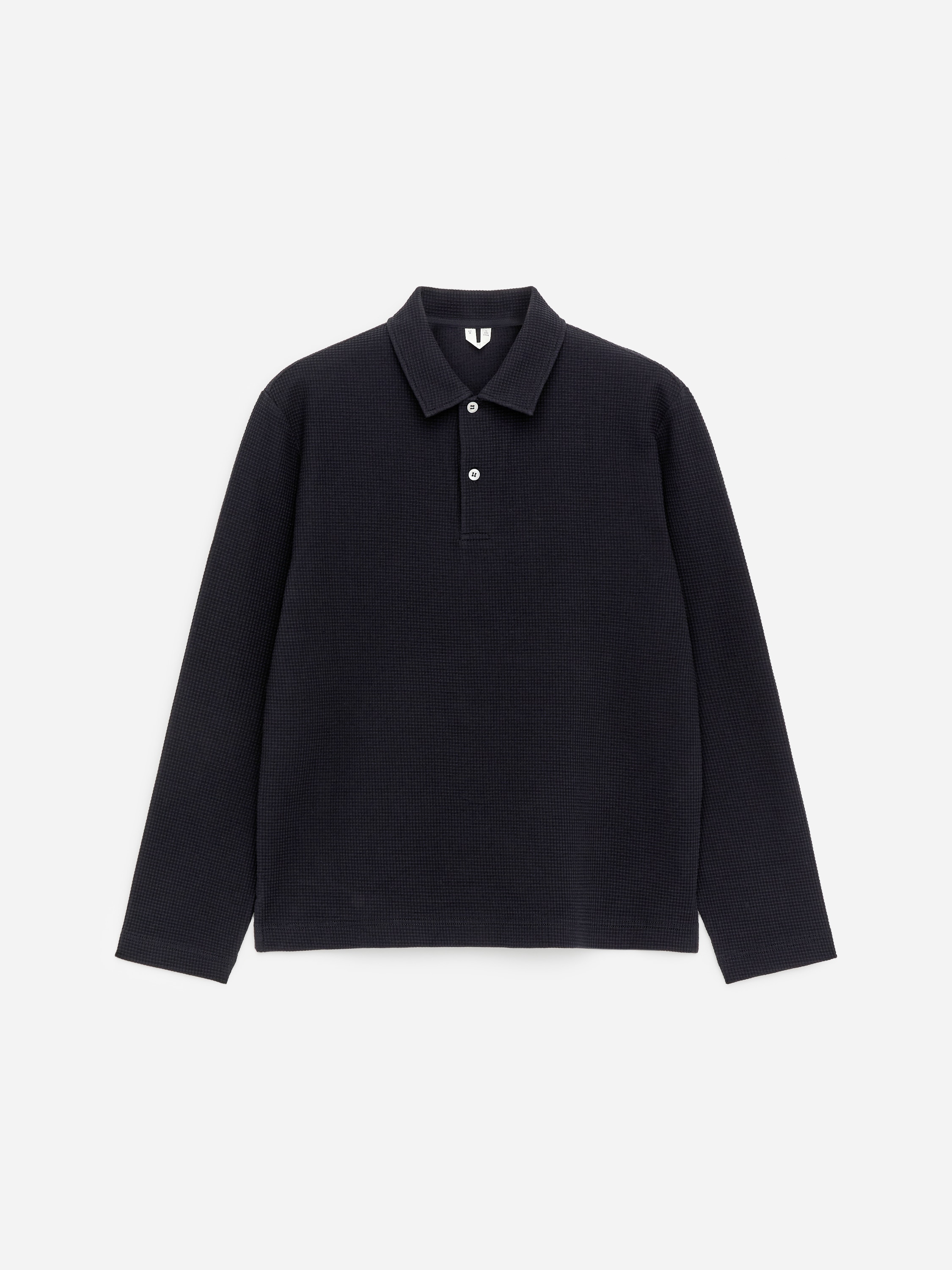 Polo a nido d'ape - Blu scuro/Talpa