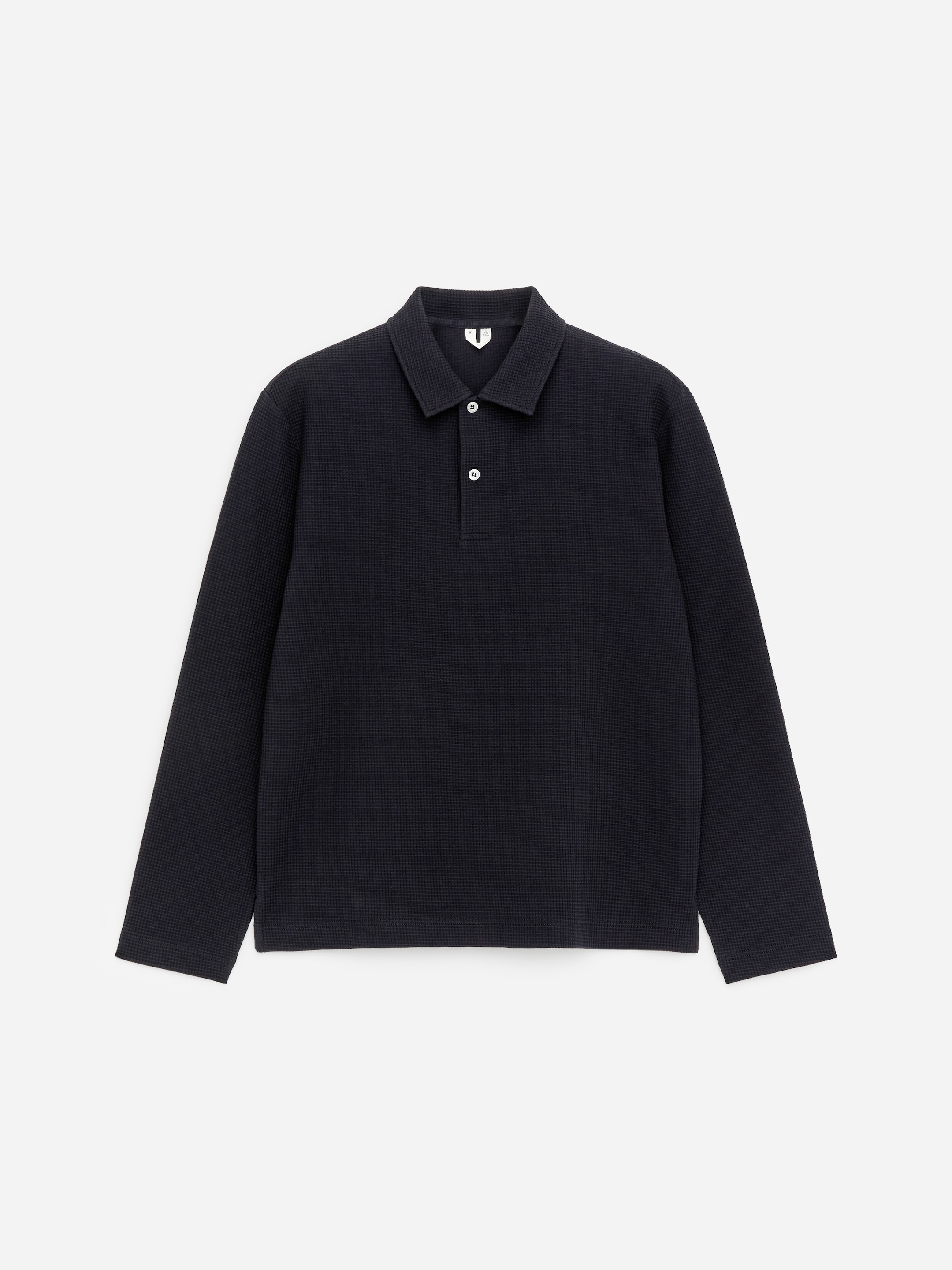 Waffle Polo Shirt - Dark Blue - Regular fit - Men - StillMedia/DescriptiveStillLife - 1