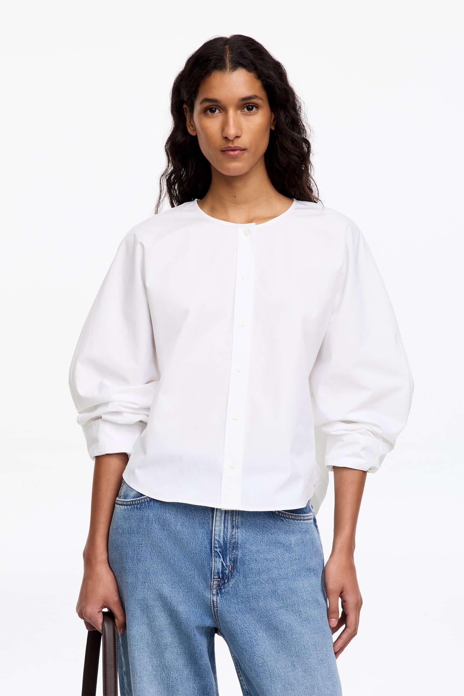 Chemise en popeline de coton - Blanc - 1