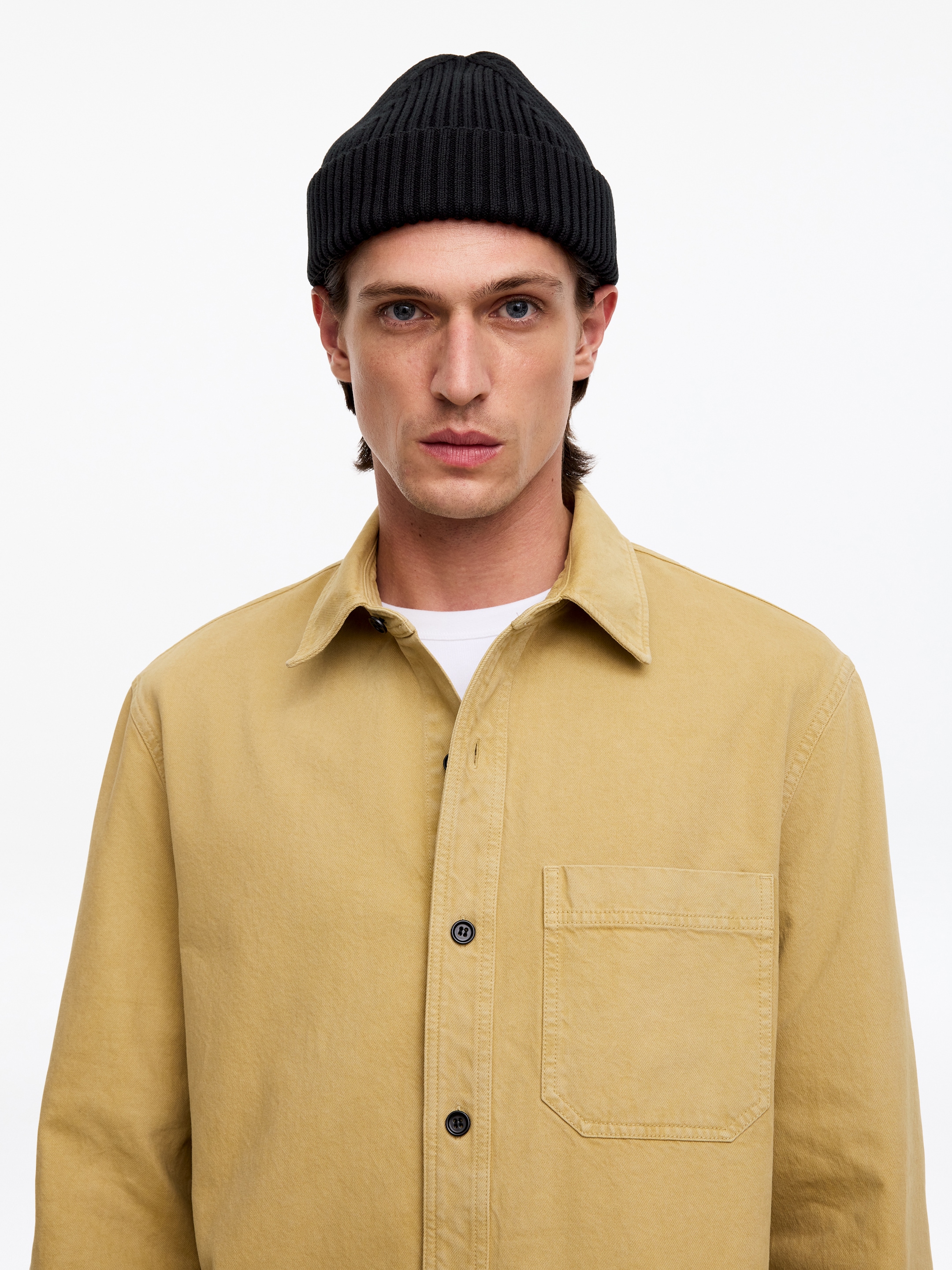 Bawełniana czapka w prążki - Czarny - men - StillMedia/Lookbook - 2
