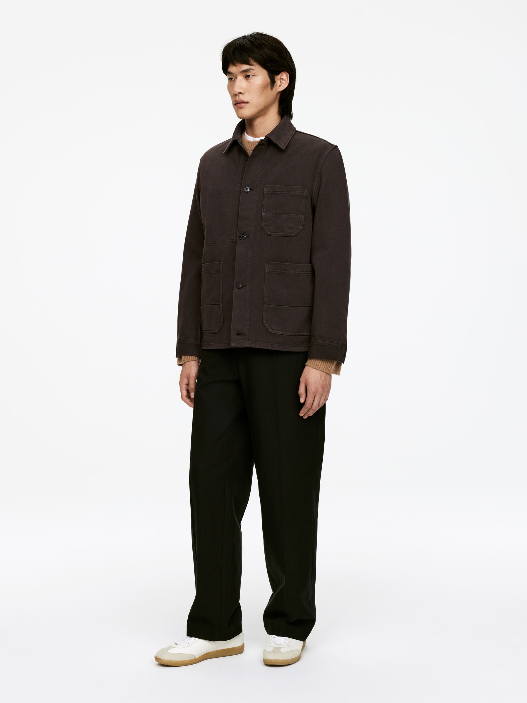 Overdyed Twill Overshirt - Dark Brown - Regular fit - Men - StillMedia/Lookbook - 6