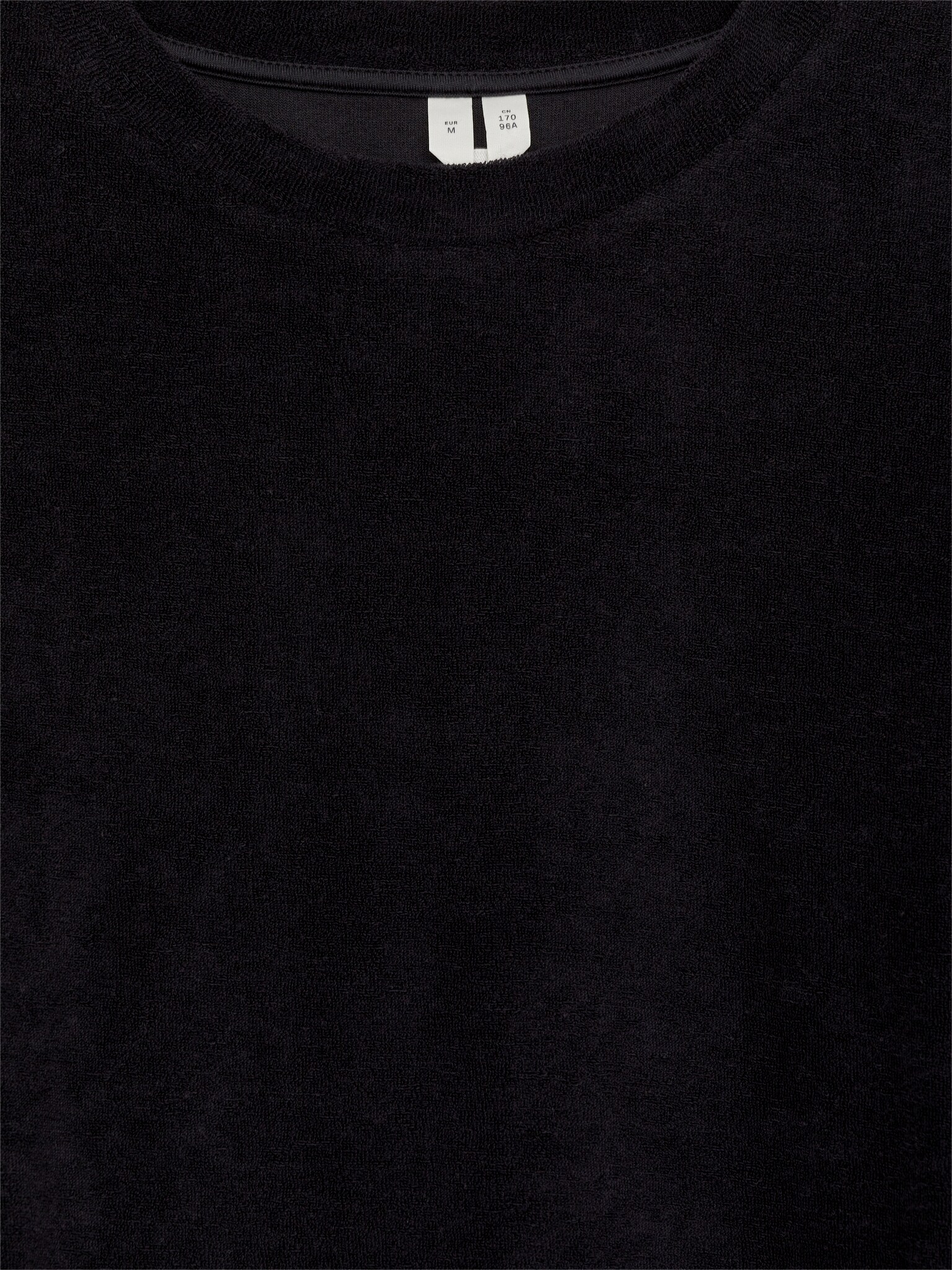 T-shirt i bomuldsfrotté - Sort - 6
