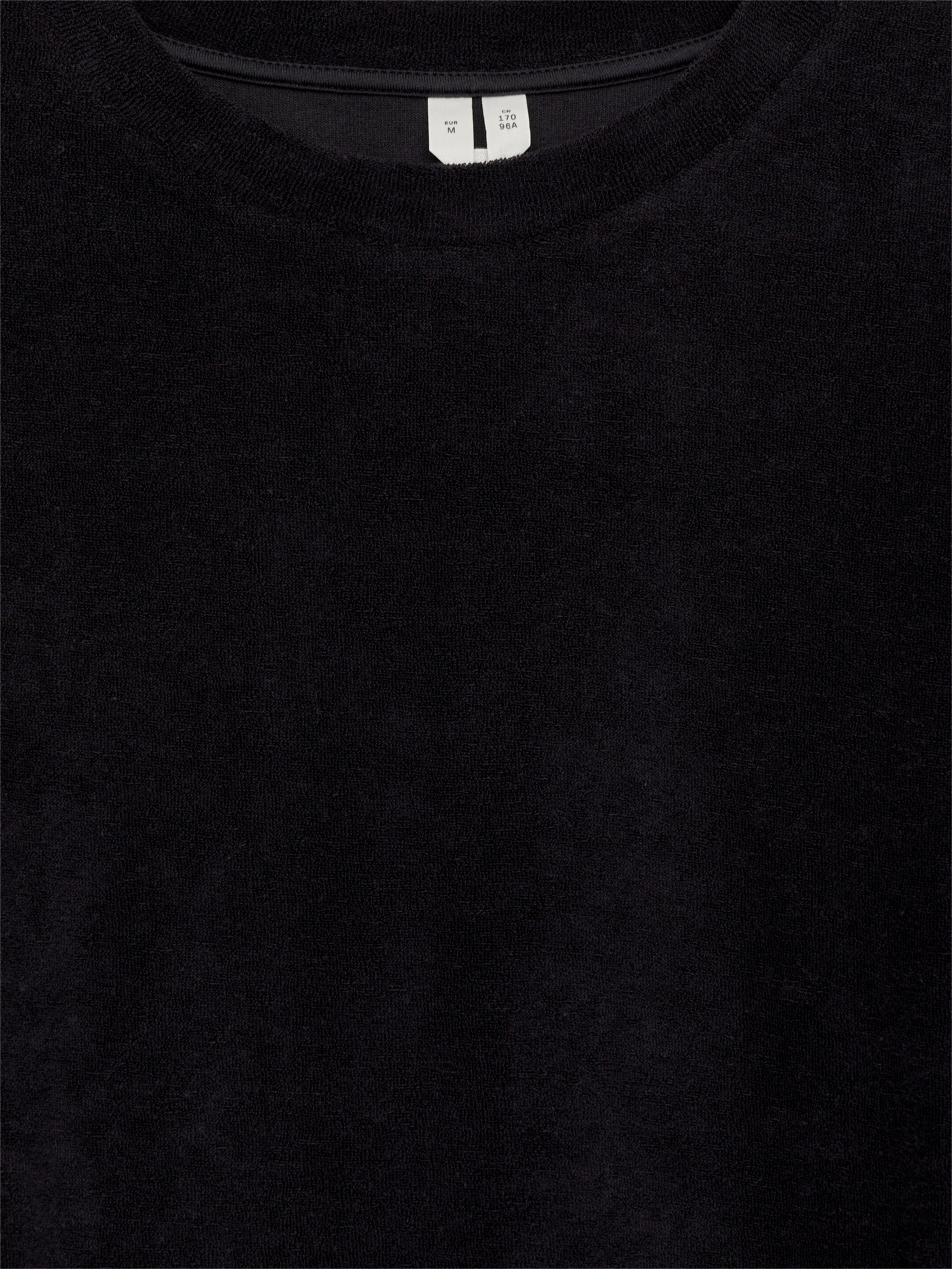 Cotton Towelling T-Shirt - Black - Relaxed fit - Men - StillMedia/DescriptiveDetail - 1