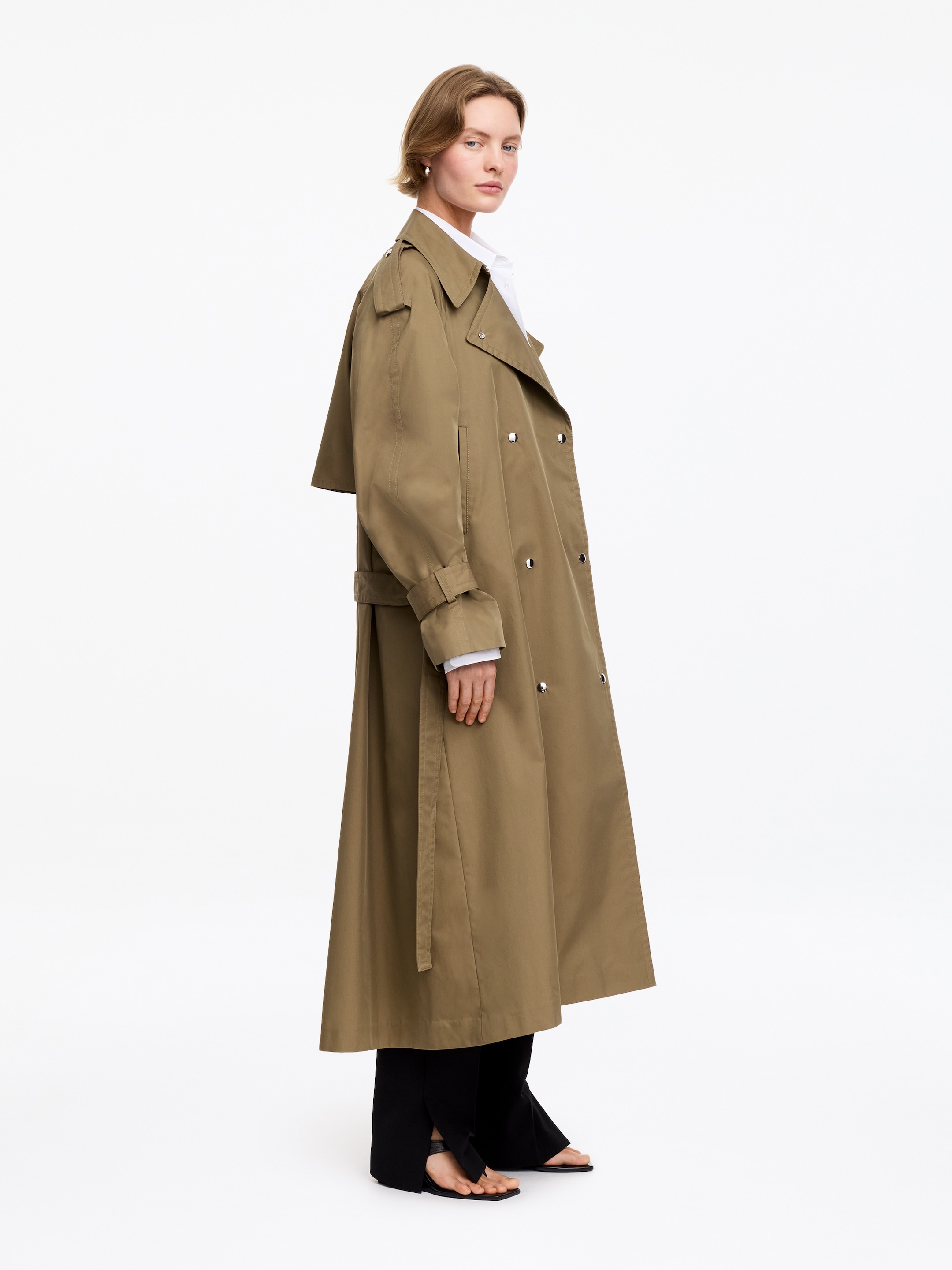 Lockerer Trenchcoat - Graubraun - Loose Fit - women - StillMedia/Lookbook - 7