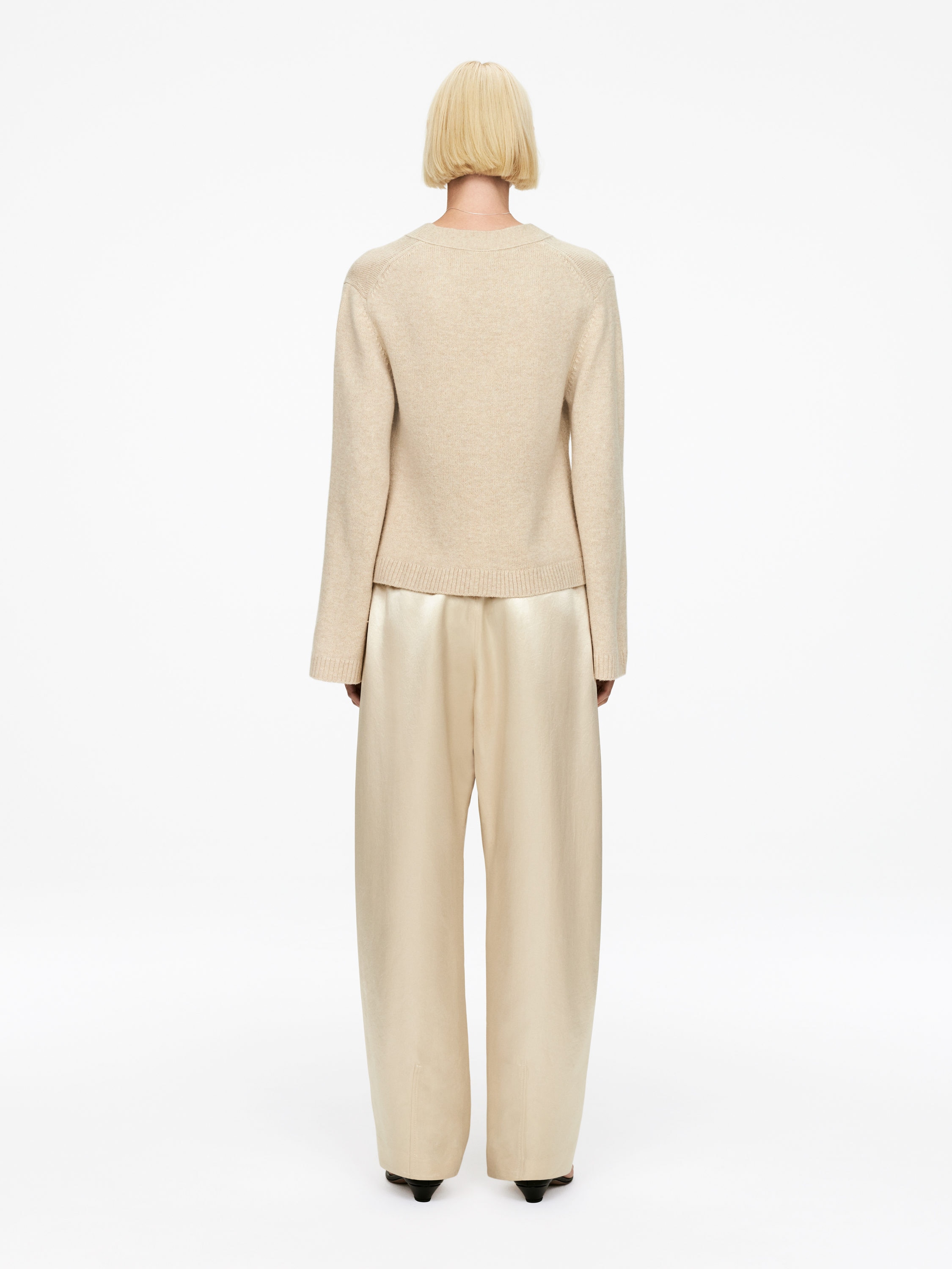 Wool Cardigan - Beige - Slim fit - Women - StillMedia/Lookbook - 4