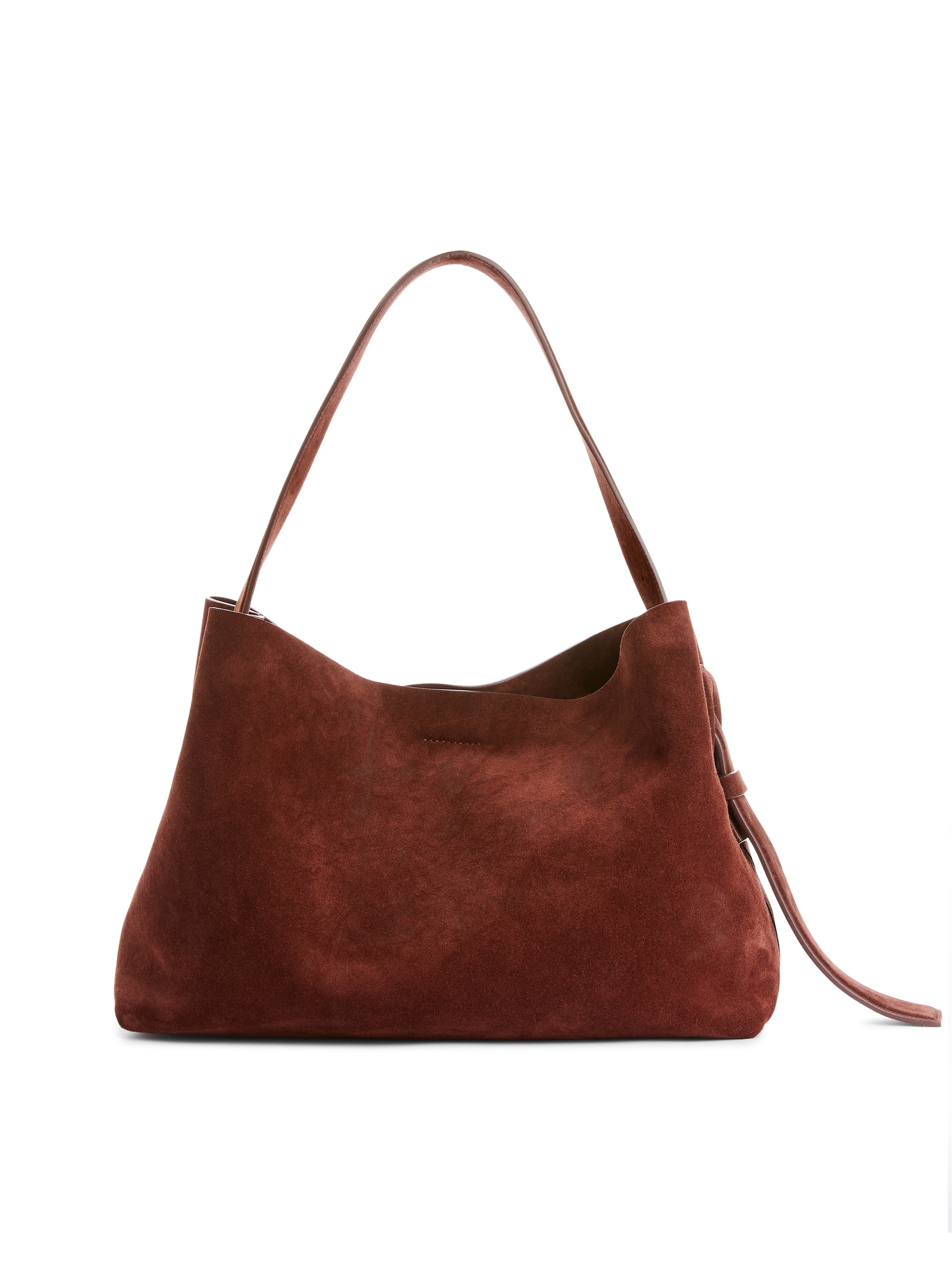 Suede Shoulder Bag - Reddish Brown - women - StillMedia/DescriptiveStillLife - 5